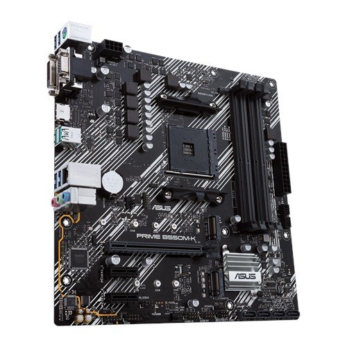 ASUS PRIME B550M-K — Placa base AM4 M-ATX con 4 DDR4 y 6 USB 3.2 2