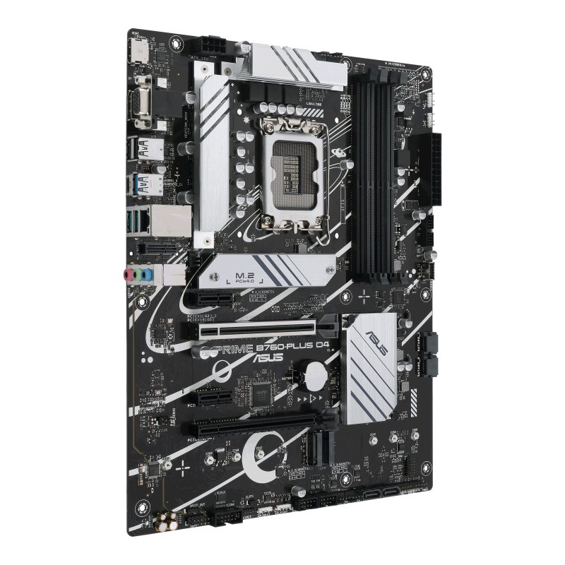 PB Prime B760-PLUS D4 Skt 1700 ATX Intel Gen 12º/13º Displayport HDMI VGA 4xDDR4 3200MHz 3xM.2 USB-C + USB3.2 — vista detalle 1