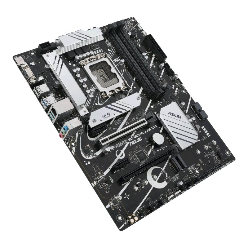 PB Prime B760-PLUS D4 Skt 1700 ATX Intel Gen 12º/13º Displayport HDMI VGA 4xDDR4 3200MHz 3xM.2 USB-C + USB3.2 — vista detalle 2