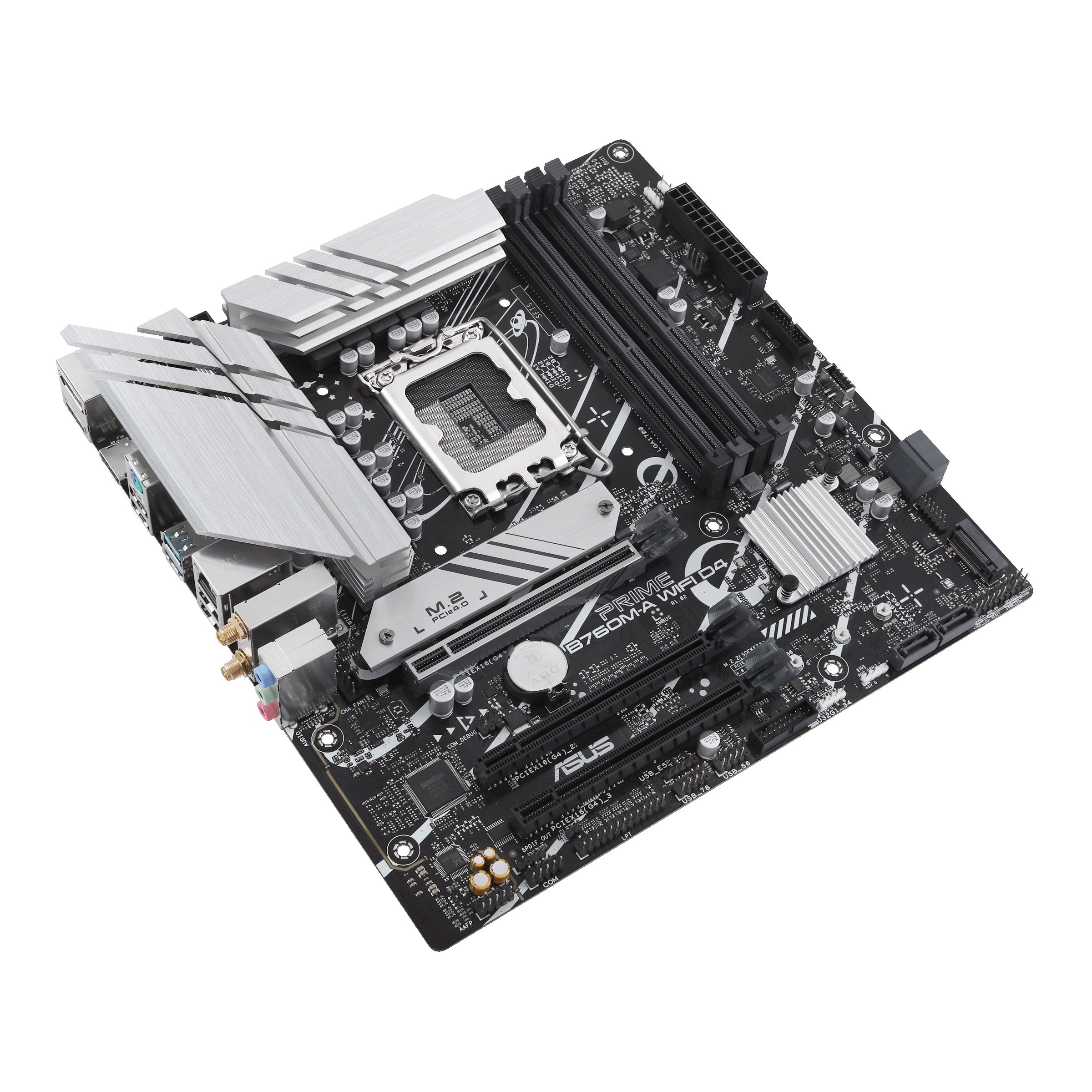 ASUS PRIME B760M-A WIFI — Placa base M-ATX socket 1700 con WiFi y 4 puertos M.2 4