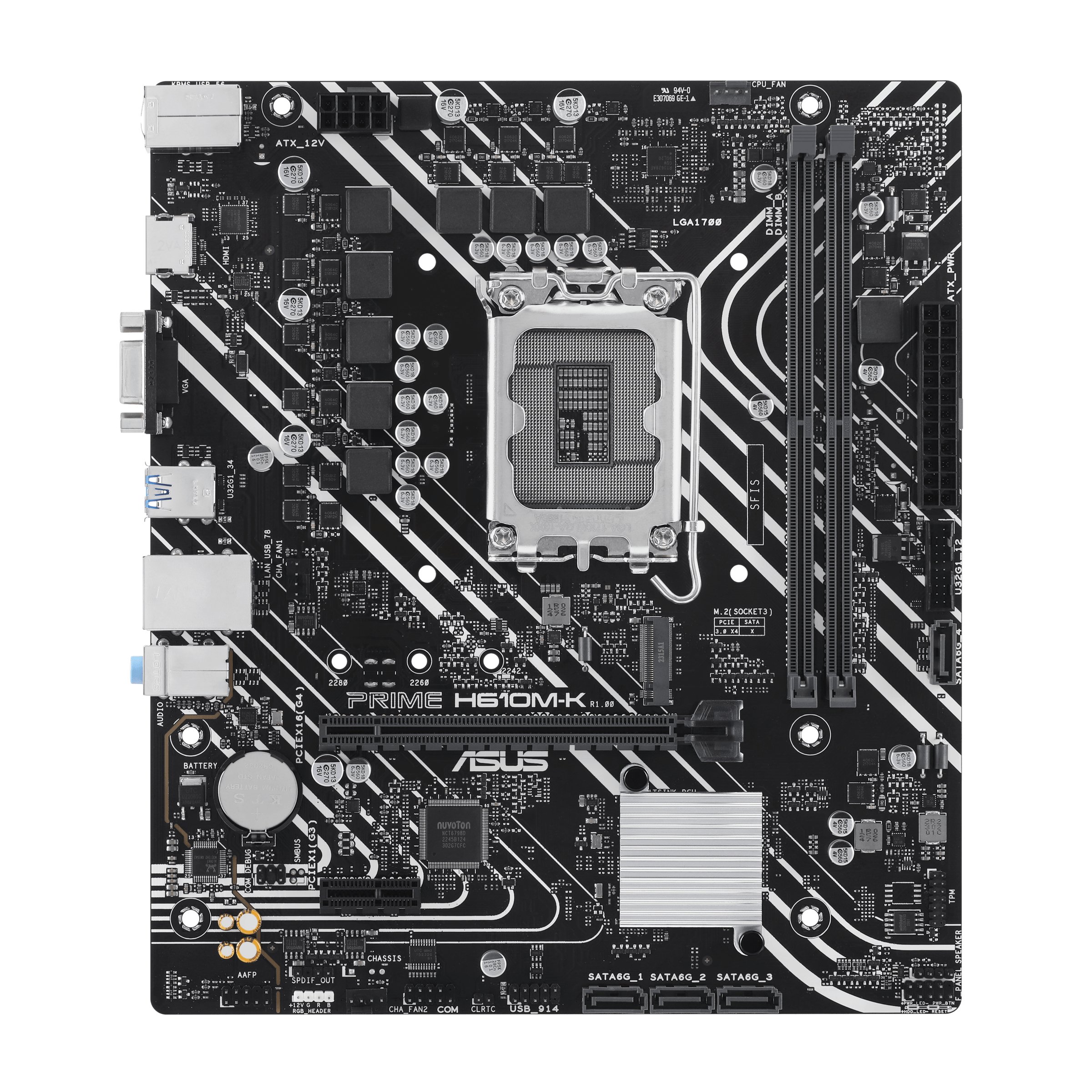 ASUS PRIME H610M-K — Placa base M-ATX LGA1700 con DDR5 y PCIe 4.0