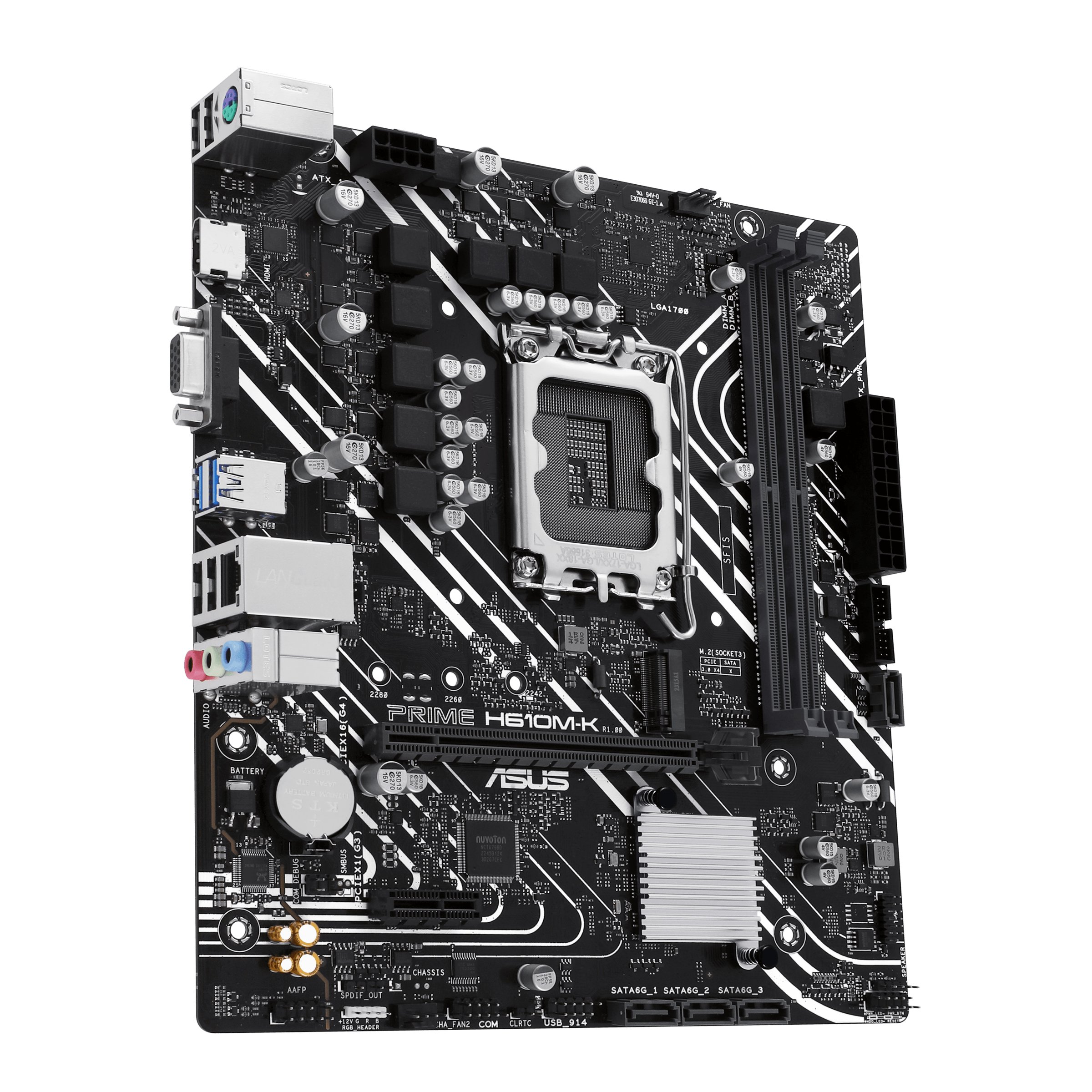 ASUS PRIME H610M-K — Placa base M-ATX LGA1700 con DDR5 y PCIe 4.0 3