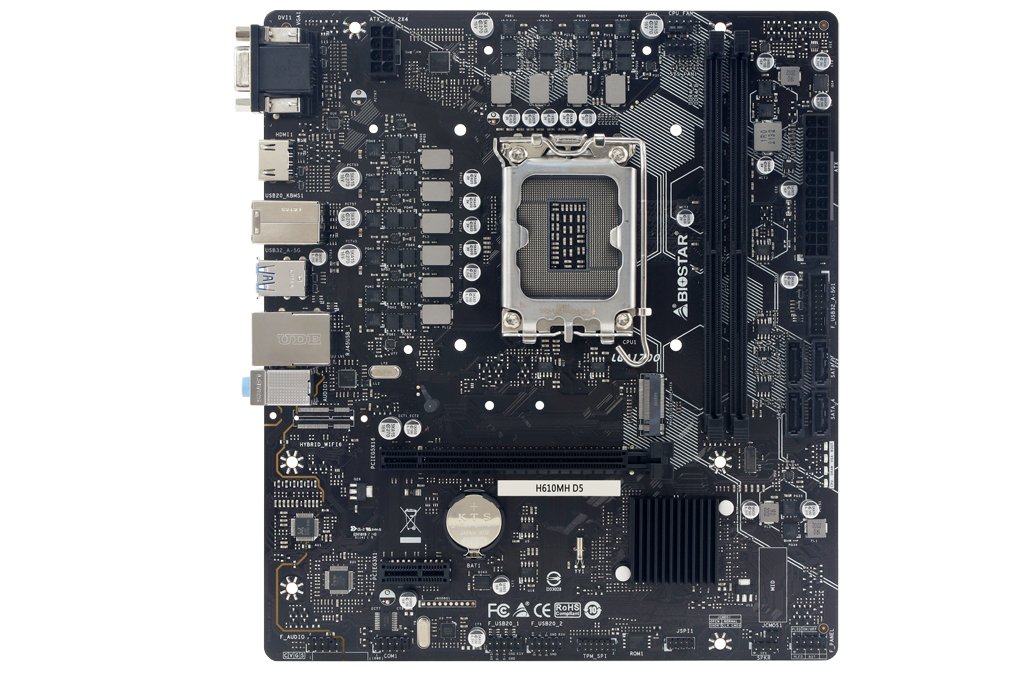 BIOSTAR H610MH — Placa base M-ATX DDR5 para procesadores Intel 12ª-14ª gen