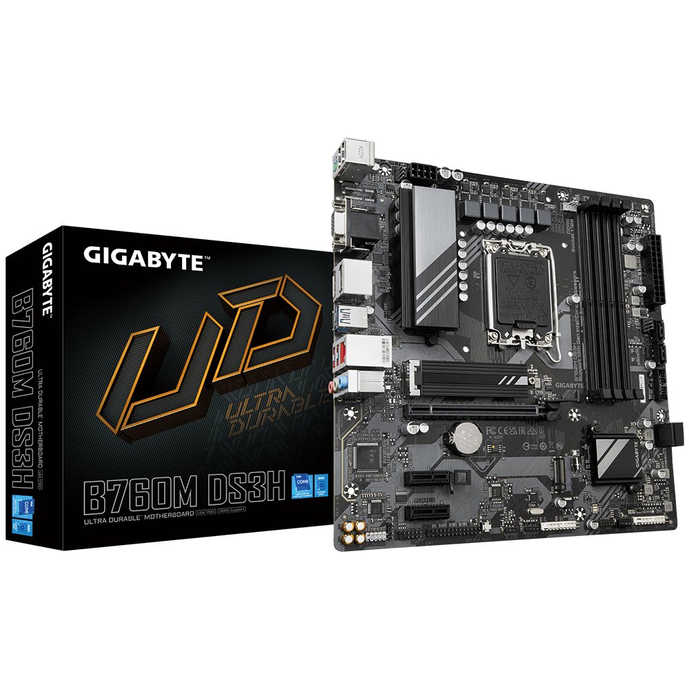PB B760M DS3H Rev1.0 M-ATX Skt 1700 12º/13º 4xDDR5 4800MH...