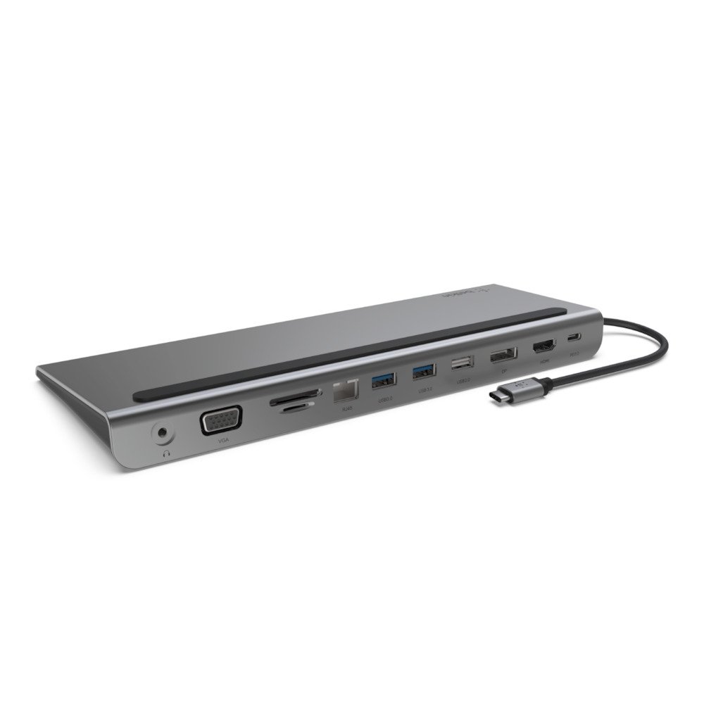 BELKIN INC004BTSGY — Docking USB-C multipuerto con HDMI, DisplayPort y carga 100W — vista detalle 1