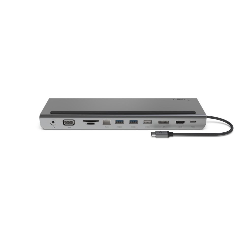 BELKIN INC004BTSGY — Docking USB-C multipuerto con HDMI, DisplayPort y carga 100W — vista detalle 2