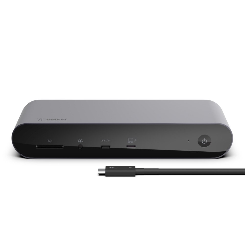 Docking USB-C INC006VFSGY a 2xTHUNDERBOLT 4 Pro 1xUSB-C 3.1 PD 90W 2 2xHDMI 8K 1xGb RJ45 2xUSB-A 3.1 2xUSB-A 2.0 — vista detalle 2
