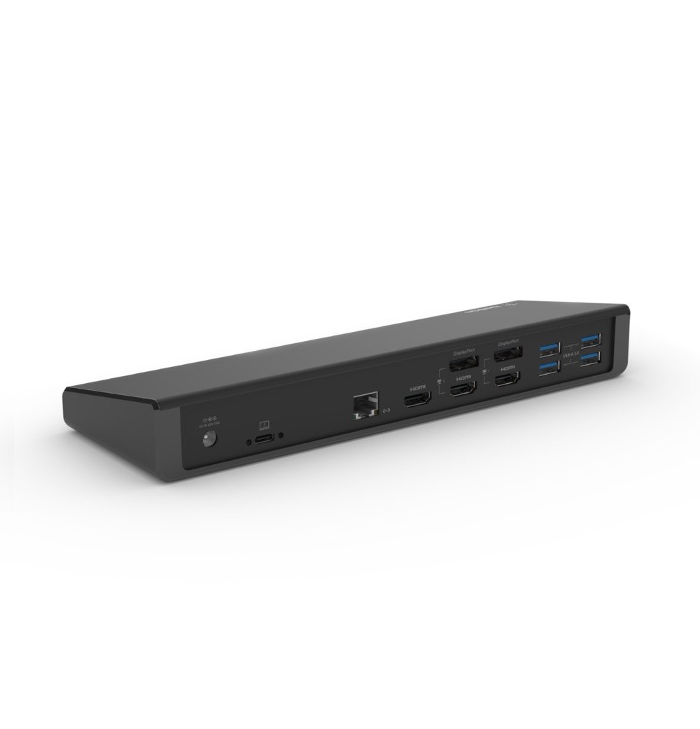 Docking USB-C INC007VFBK Displaylink 3xHDMI 4K 2xDP 4K 5xUSB-A 1xUSB-C PD 85W 1x1Gb RJ45 1xJACK 3.5mm — vista detalle 2
