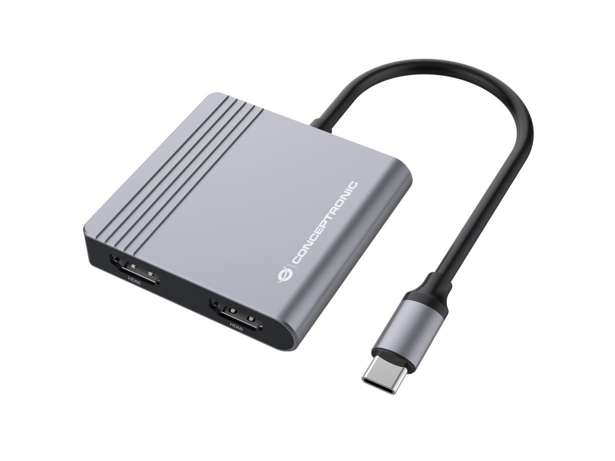 CONCEPTRONIC DONN013 — Docking USB-C, 2 HDMI y carga 100W