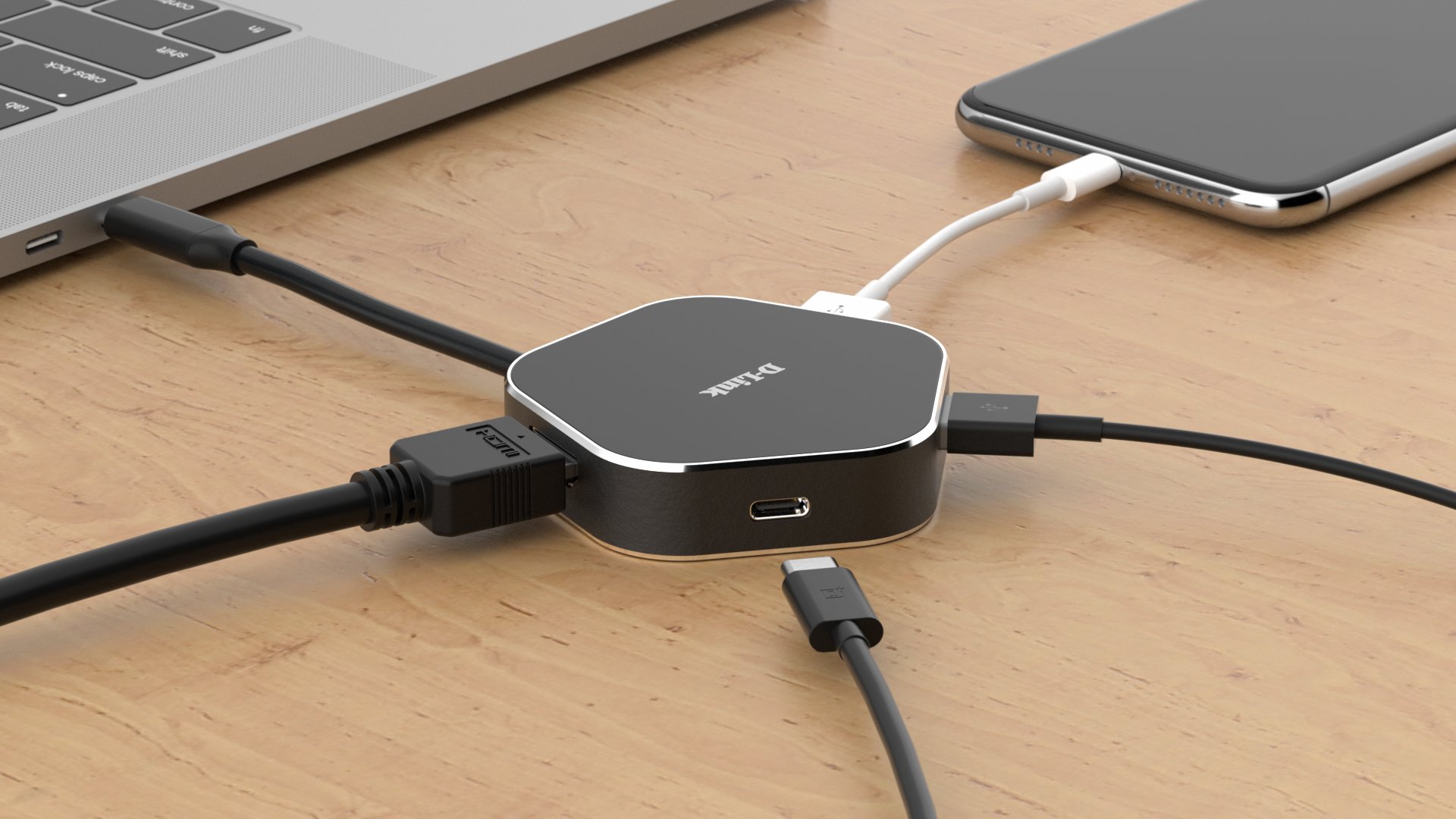 Docking USB-C DUB-M420 a 1xHDMI 4K 2xUSB-A 3.0 1xUSB-C PD 60W Thunderbolt 3 — vista detalle 2