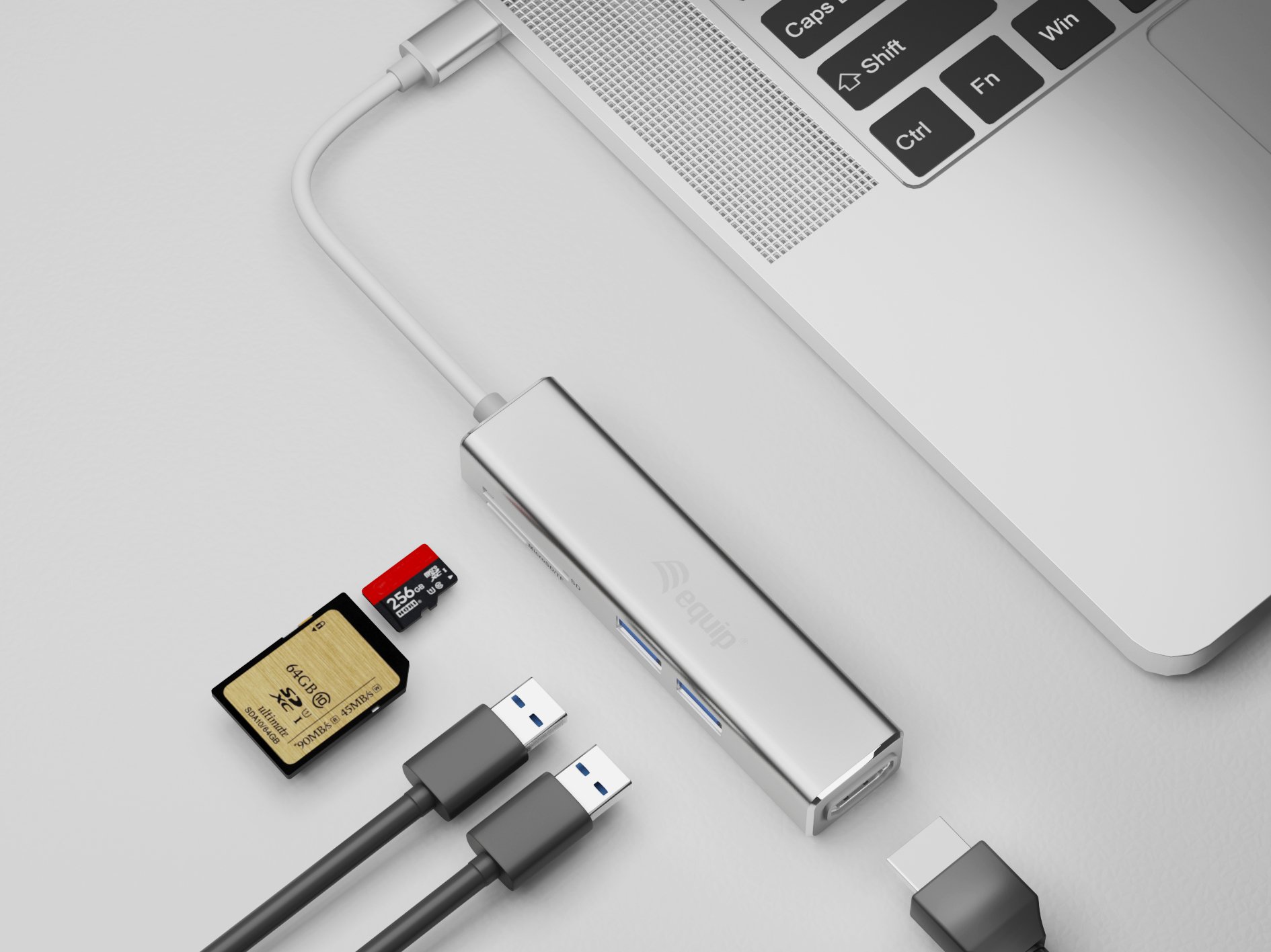 EQUIP 133480 — Docking USB-C con HDMI 4K y lector de tarjetas 2