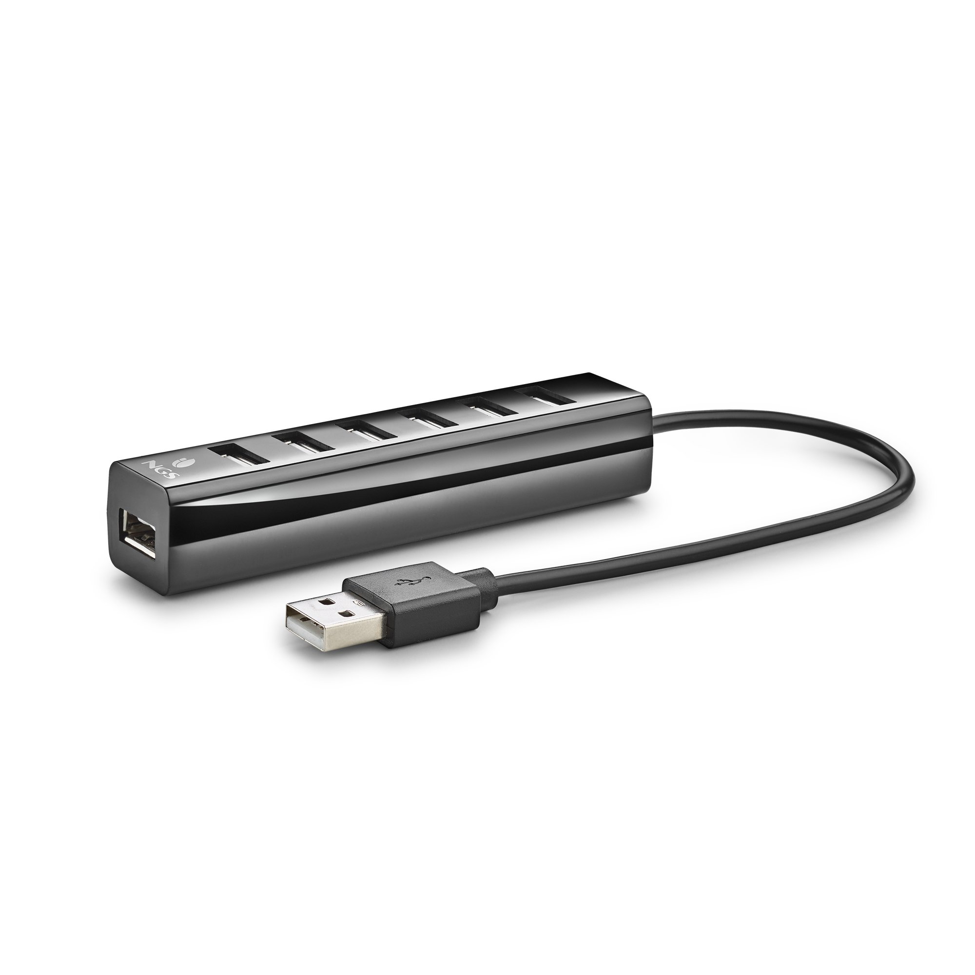 HUB USB 2.0 a 7xUSB-A con Adaptador de Corriente — vista detalle 2
