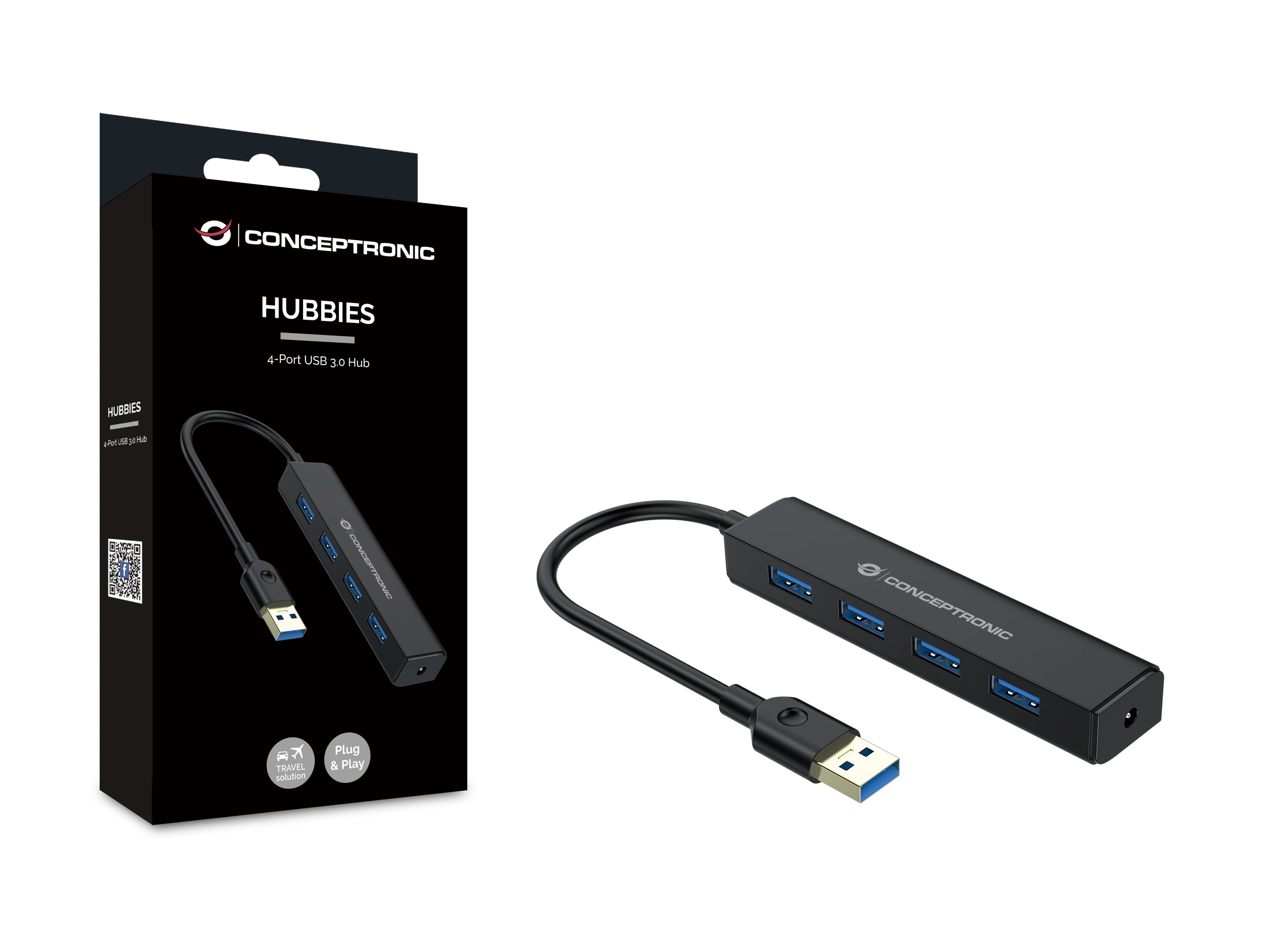CONCEPTRONIC C4PUSB3 — Hub USB 3.0 de 4 puertos portátil 4