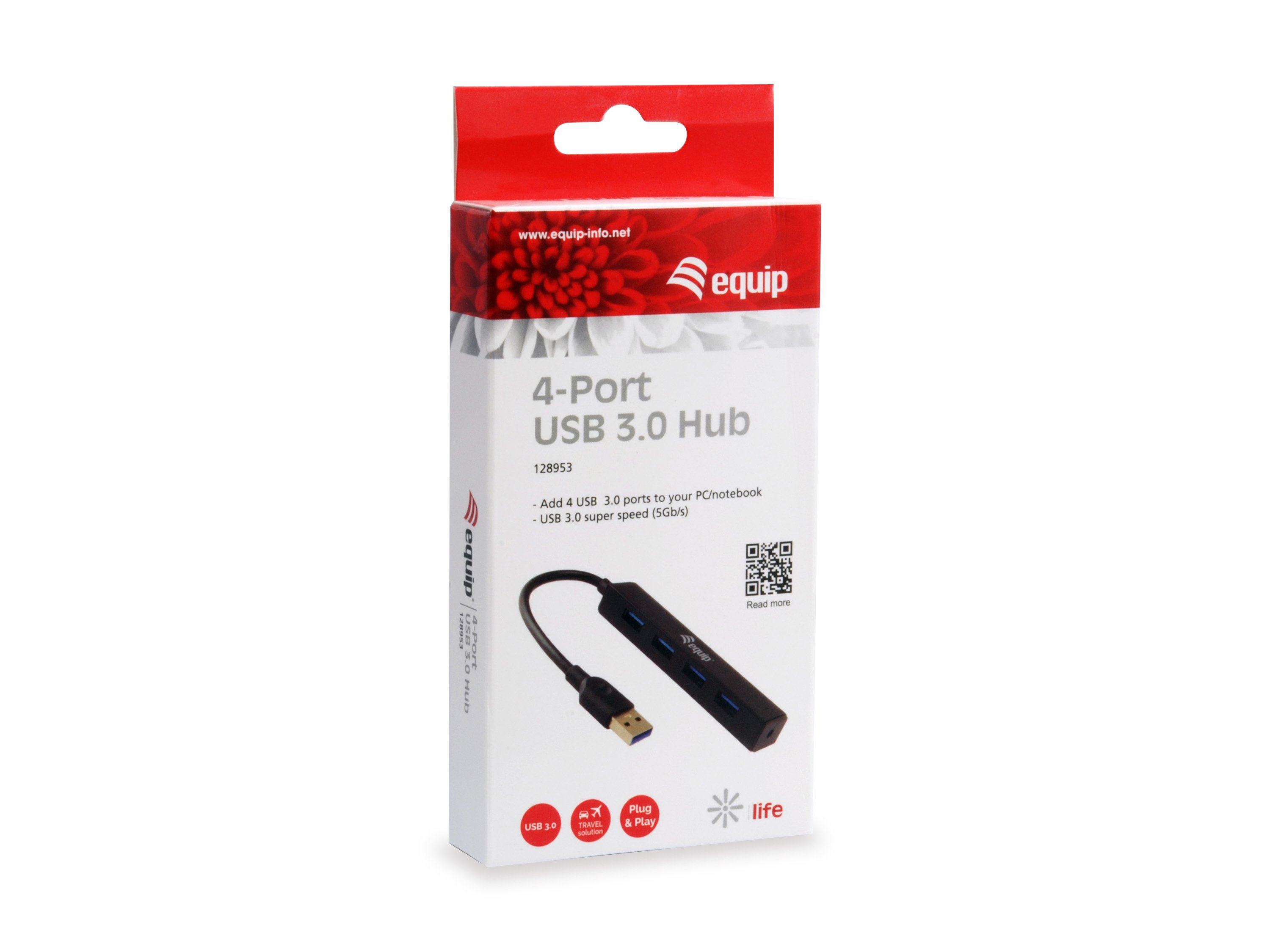 HUB USB 3.0 LIFE 4 Puertos Mini HUB 2