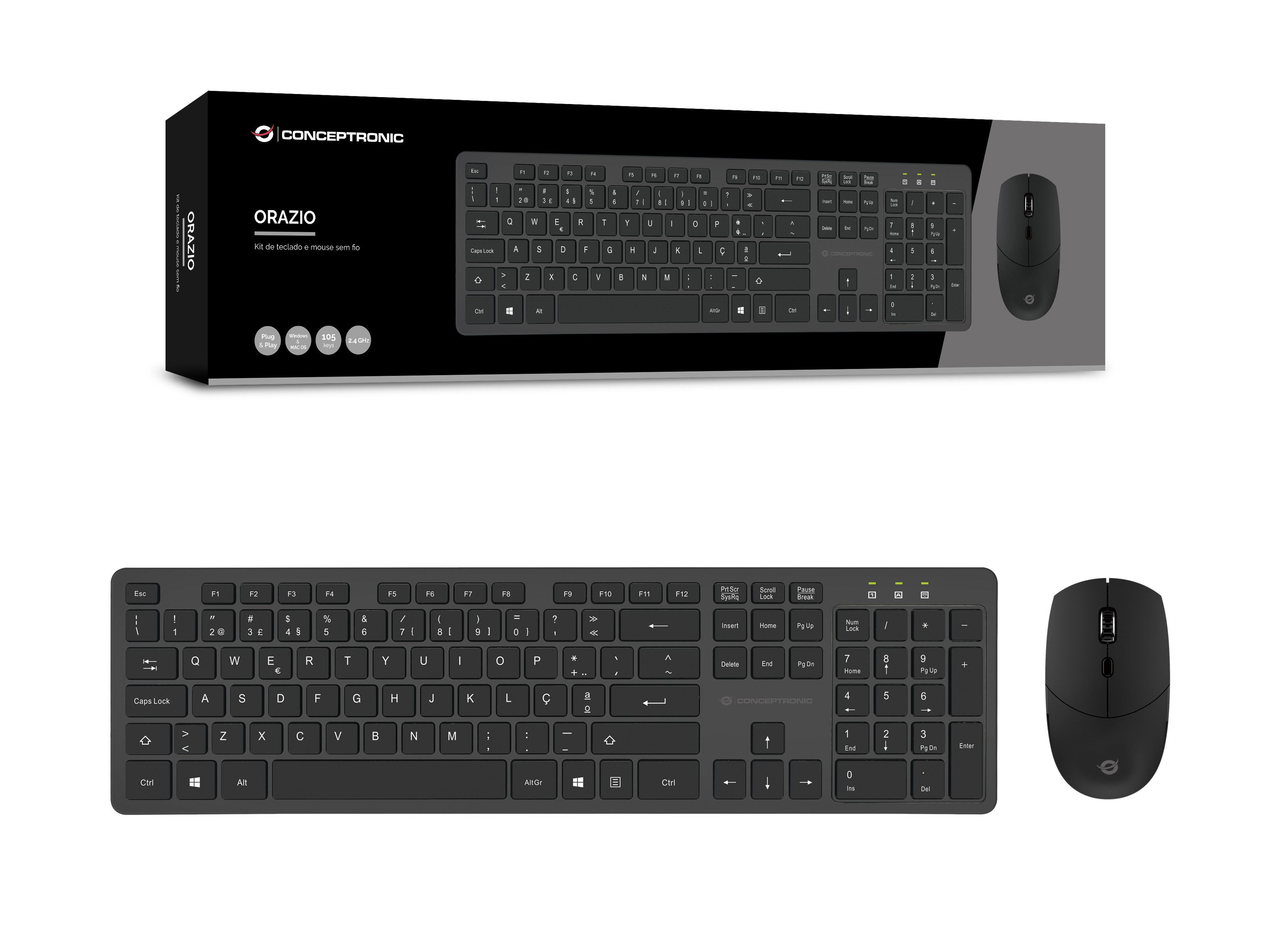 CONCEPTRONIC ORAZIO — Teclado y mouse inalámbrico 4