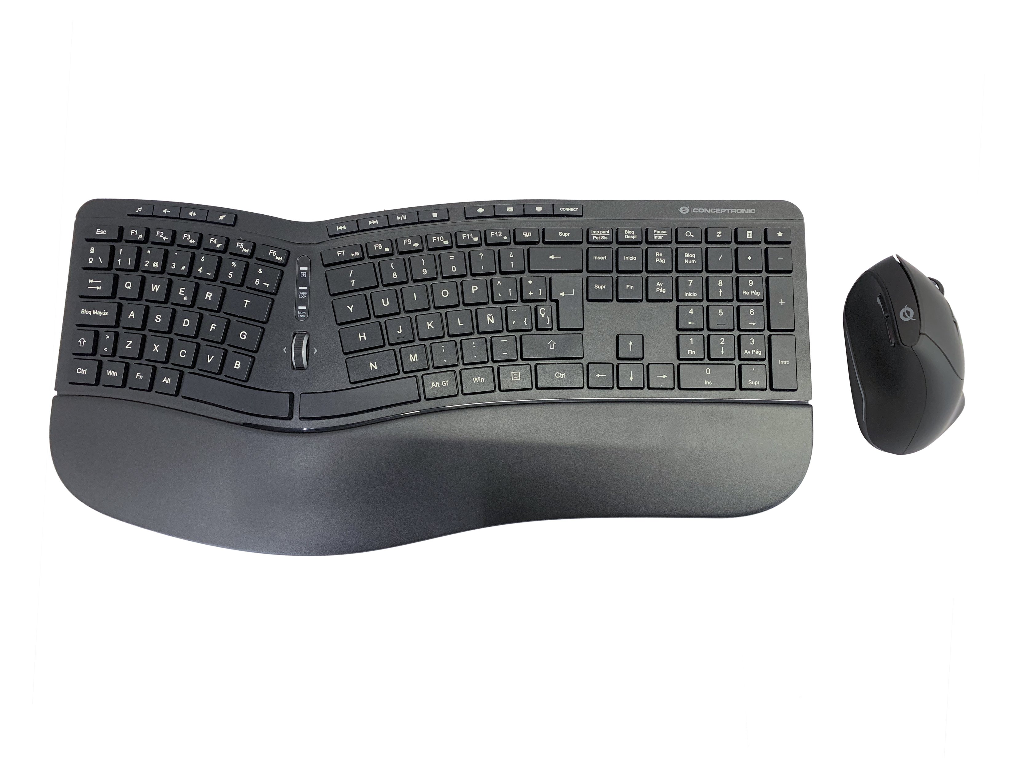 Conceptronic Orazio02 — Teclado y mouse inalámbrico ergonómico