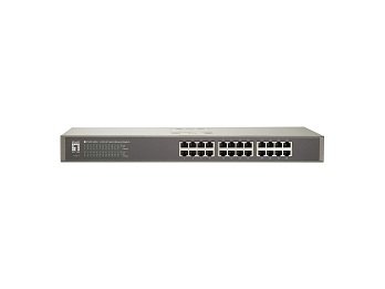 LEVEL ONE 24 Puertos — Switch Gigabit 10/100 para rack 19 2
