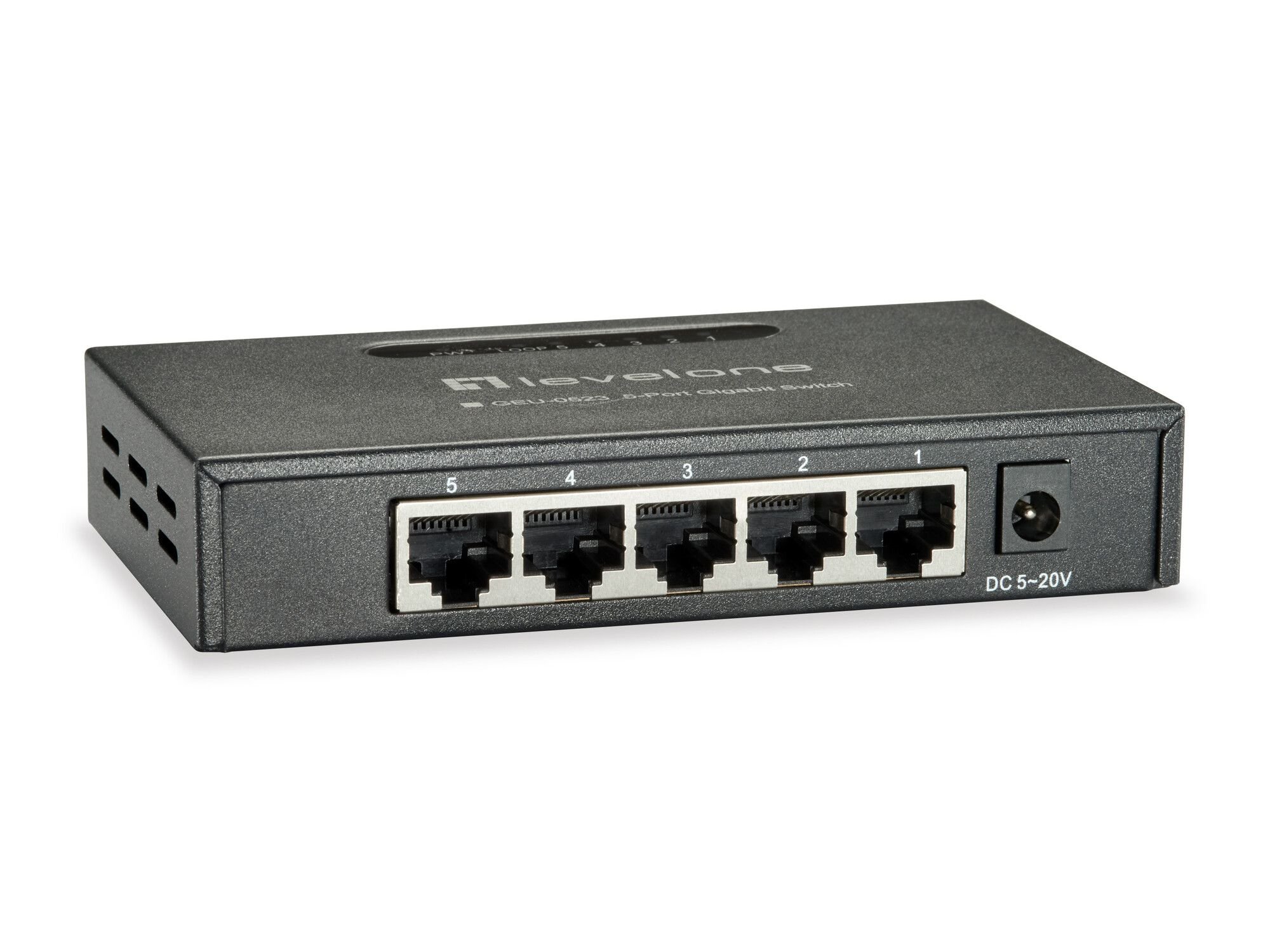 LEVEL ONE GEU-0523 — Switch Gigabit 5 puertos carcasa metálica