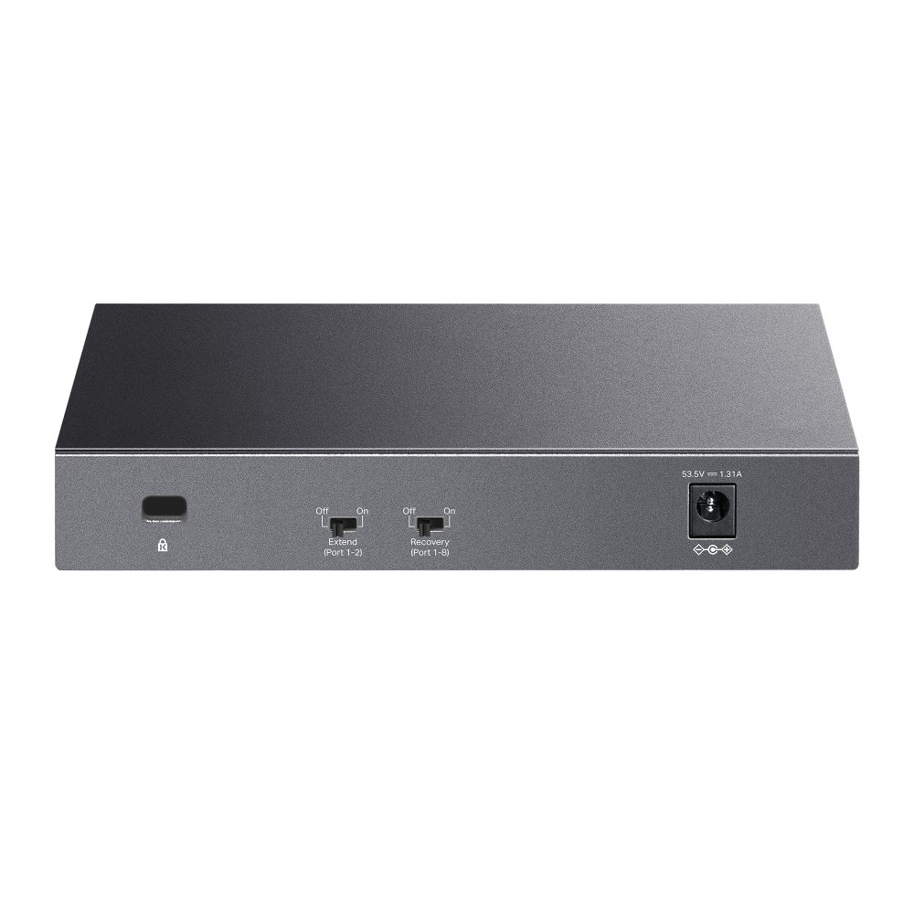 TP-Link LS108GP — Switch 8 puertos Gigabit con PoE+ sobremesa — vista detalle 1