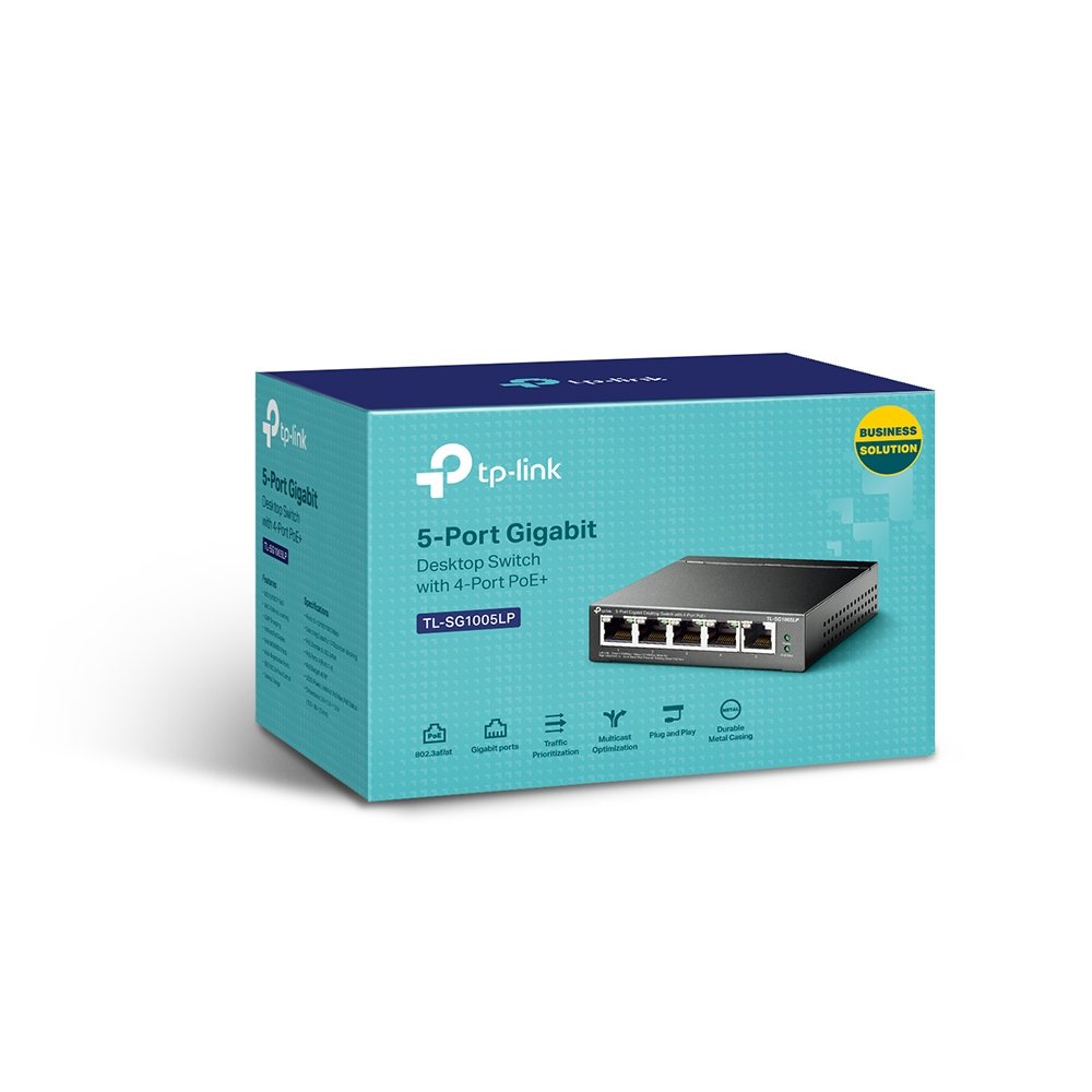 Switch no Gestionable TP-LINK TL-SG1005LP 5P GIGA 4P POE+(40W) Sobremesa Carcasa Metalica — vista detalle 2