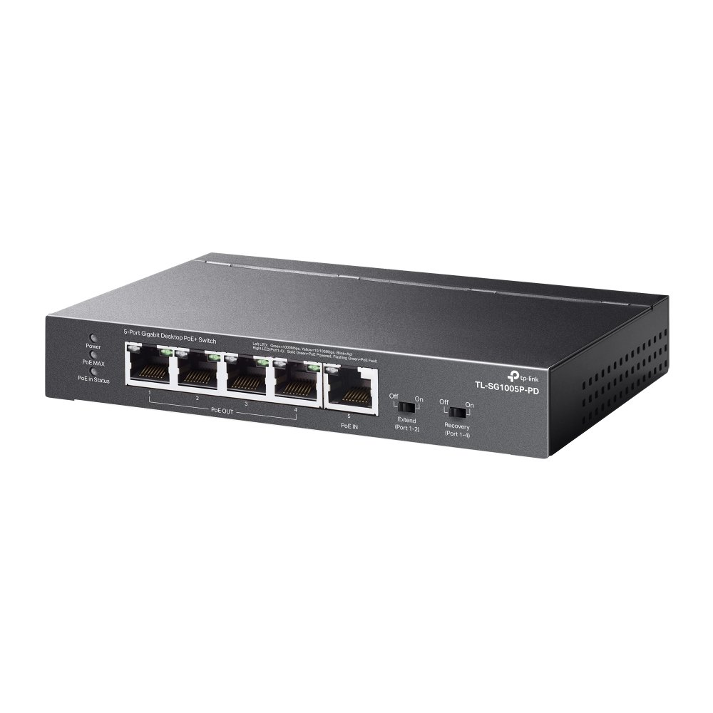TP-LINK SG1005P-PD — Switch POE++ 1 puerto + 4 puertos POE+ 3