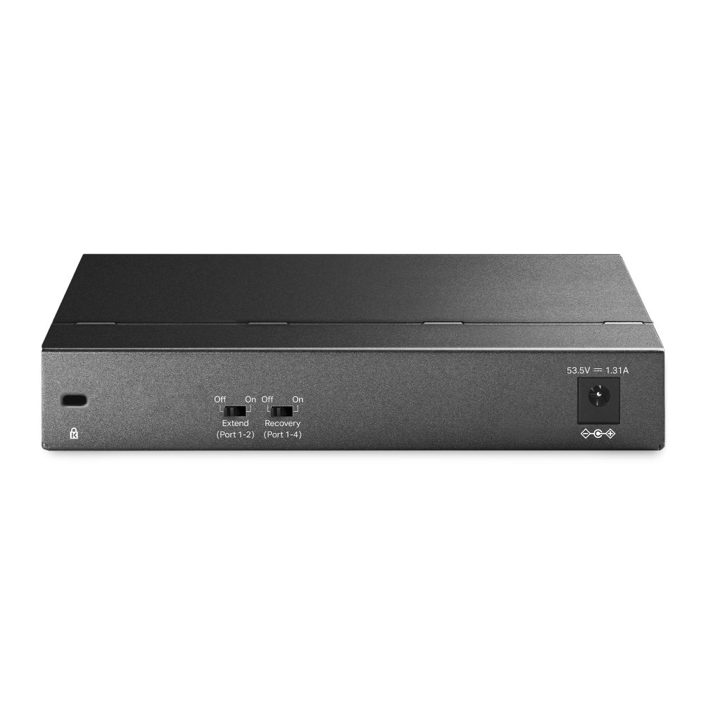 Switch no Gestionable TP-LINK SG1006PP 6P 10/100/1000 MBPS de Estos 3P Poe+ y 1P Poe++ (64W) Sobremesa no RACK Carcasa Metalica — vista detalle 2