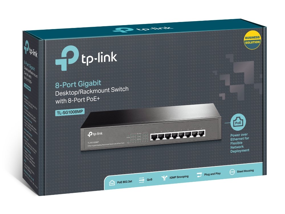 Switch no Gestionable TP-LINK SG1008MP 8P GIGA Poe+ Carcasa Metalica RACK — vista detalle 2