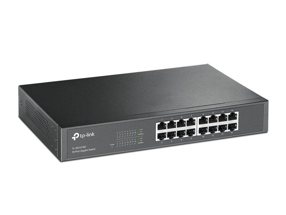 TP-Link SG1016D — Switch 16 puertos Gigabit sobremesa — vista detalle 1