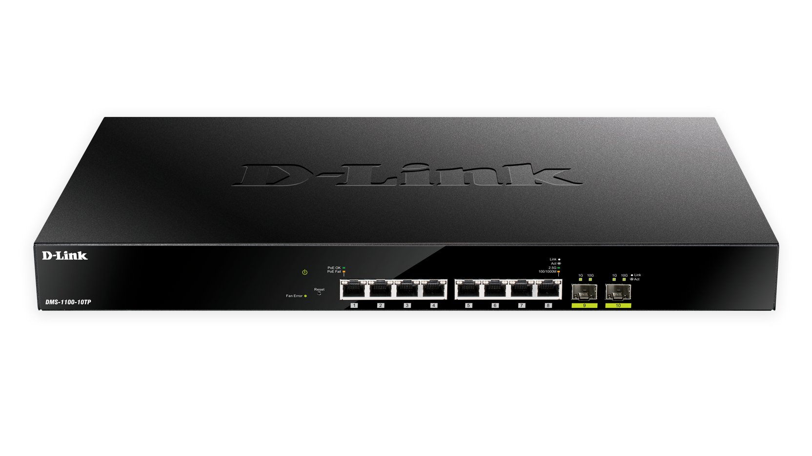 Switch Semigestionable DMS-1100-10TP 8P 2.5G + 2P 10G / 1G SFP POE (BUDGET 240W) RACK — vista detalle 1