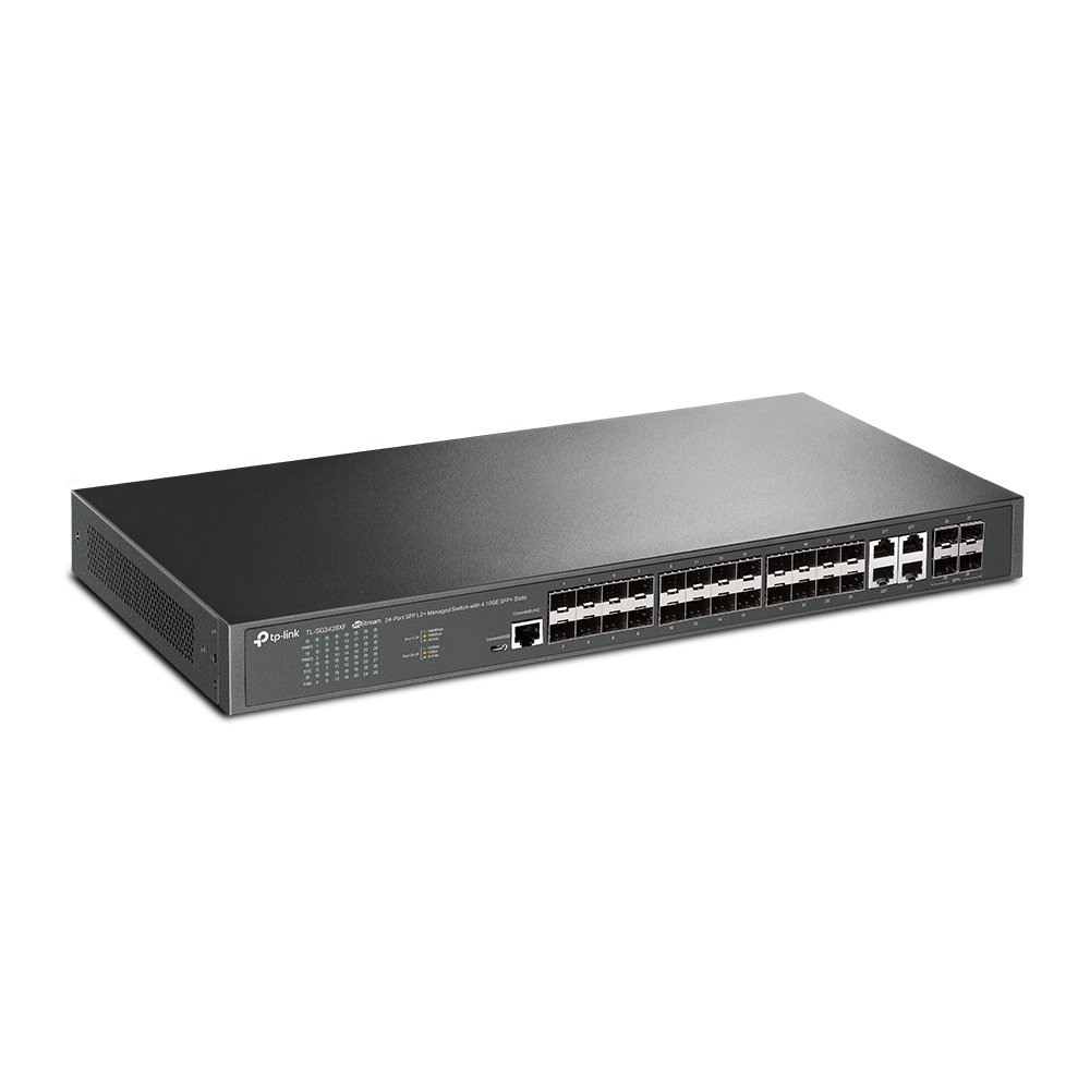 Switch Gestionable Jetstream TP-LINK SG3428XF 24P Gigabit SFP L2+ y 4 Ranuras Sfp+ de 10 GE — vista detalle 1