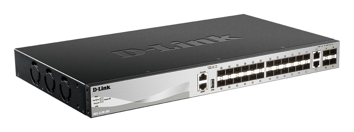Switch Gestionable L3 Stackable DGS-3130-30S/E 24P SFP + 2P 10G + 4P 10G Sfp+ — vista detalle 1