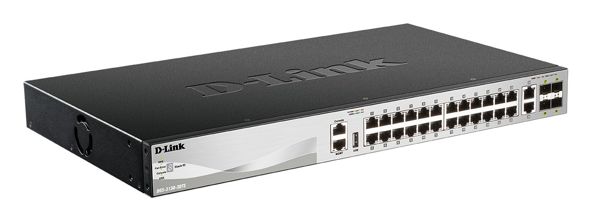 Switch Gestionable L3 Stackable DGS-3130-30TS/E 24P GIGA + 2P 10G + 4P 10G Sfp+ — vista detalle 1