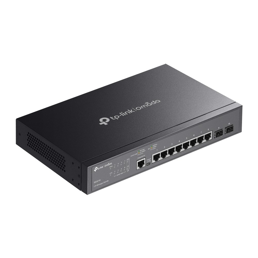 Switch Gestionable L2 TP-LINK SG3210 8P GIGA con 2P Combo GIGA RACK — vista detalle 2