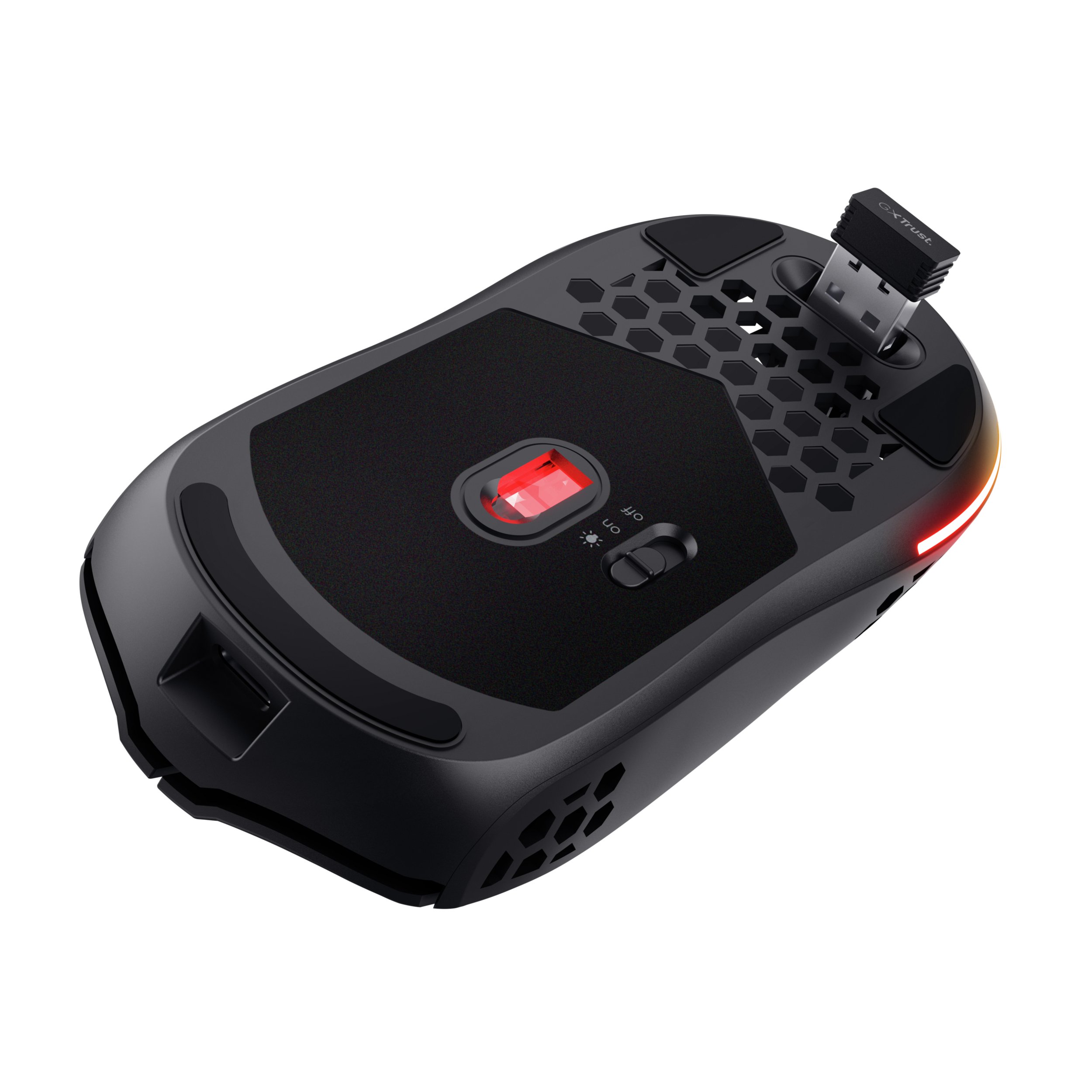 TRUST GXT 929BK HELOX — Wireless ultraligero con LED respirante — vista detalle 2