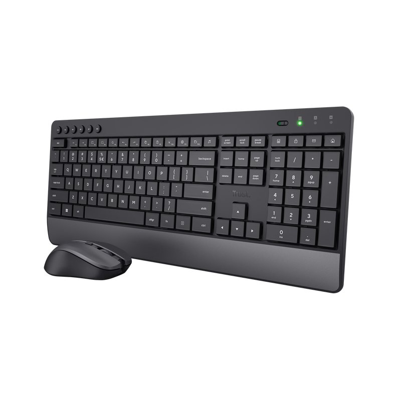 TRUST Trezo — Teclado inalámbrico silencioso con material reciclado