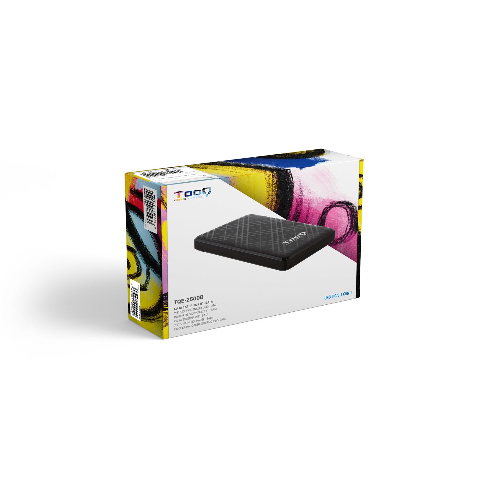 TOOQ TQE-2500B — Caja externa 2.5" USB 3.0 sin tornillos 4