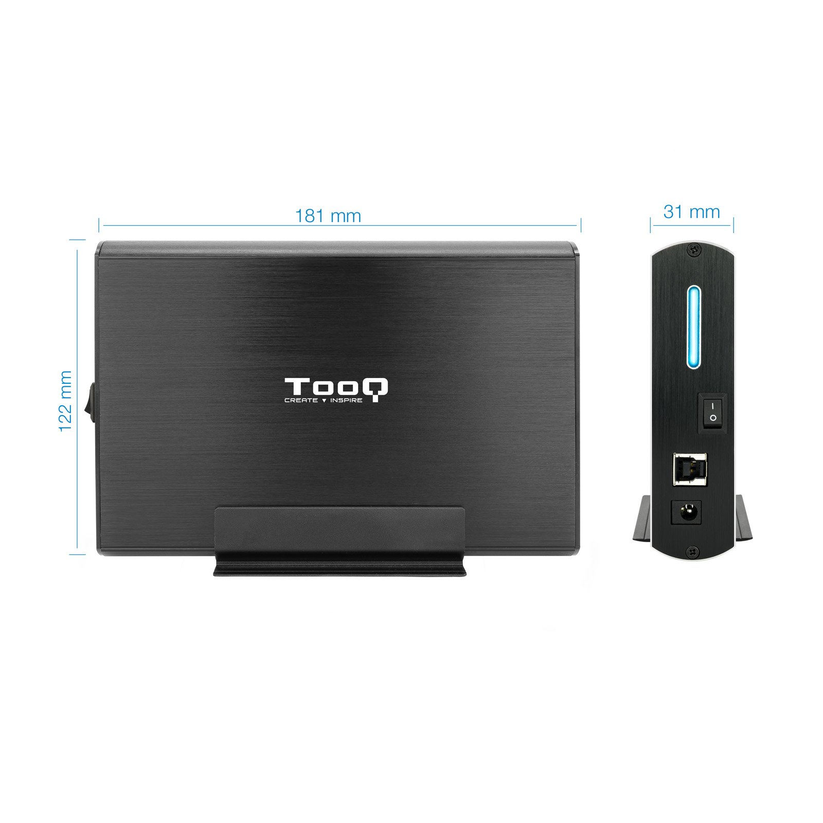 TOOQ TQE-3531B — Caja externa 3.5" USB 3.0 negra 5