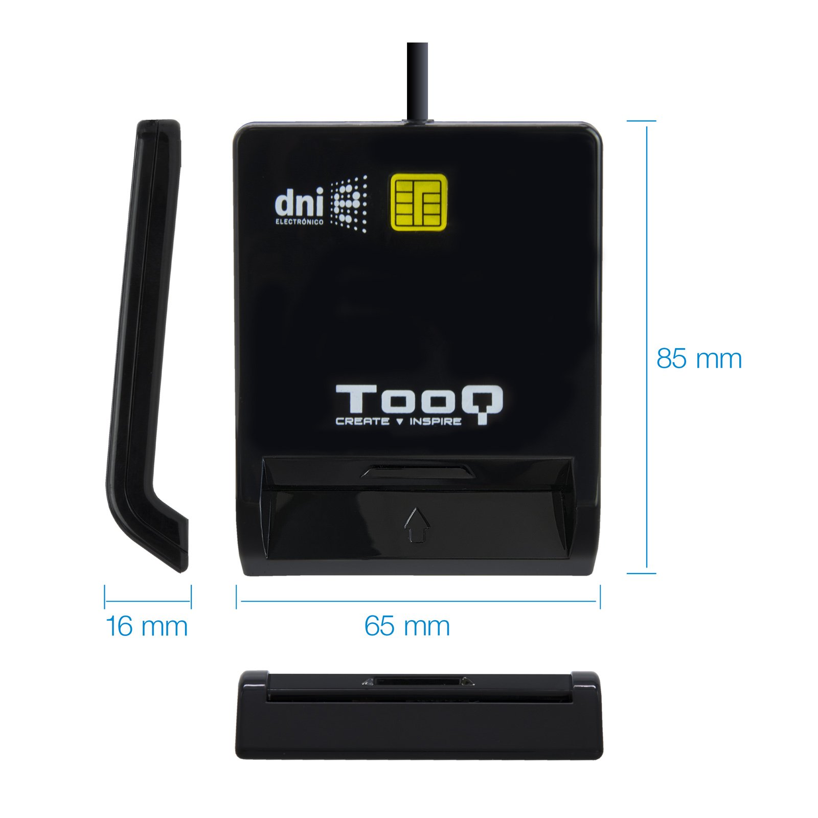 Lector Externo de DNIE TQR-211B USB-C Color Negro 2
