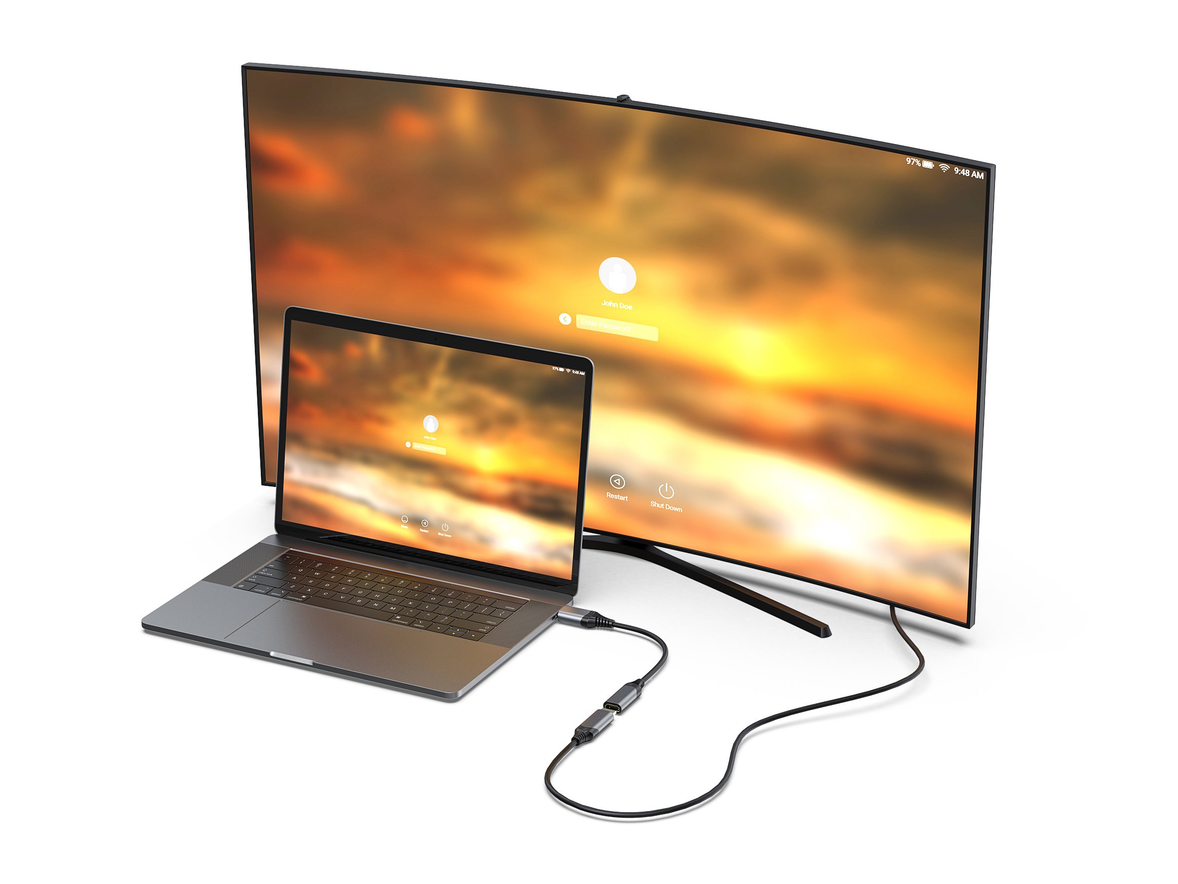 EQUIP Adaptador DisplayPort 1.4 a HDMI 8K 3