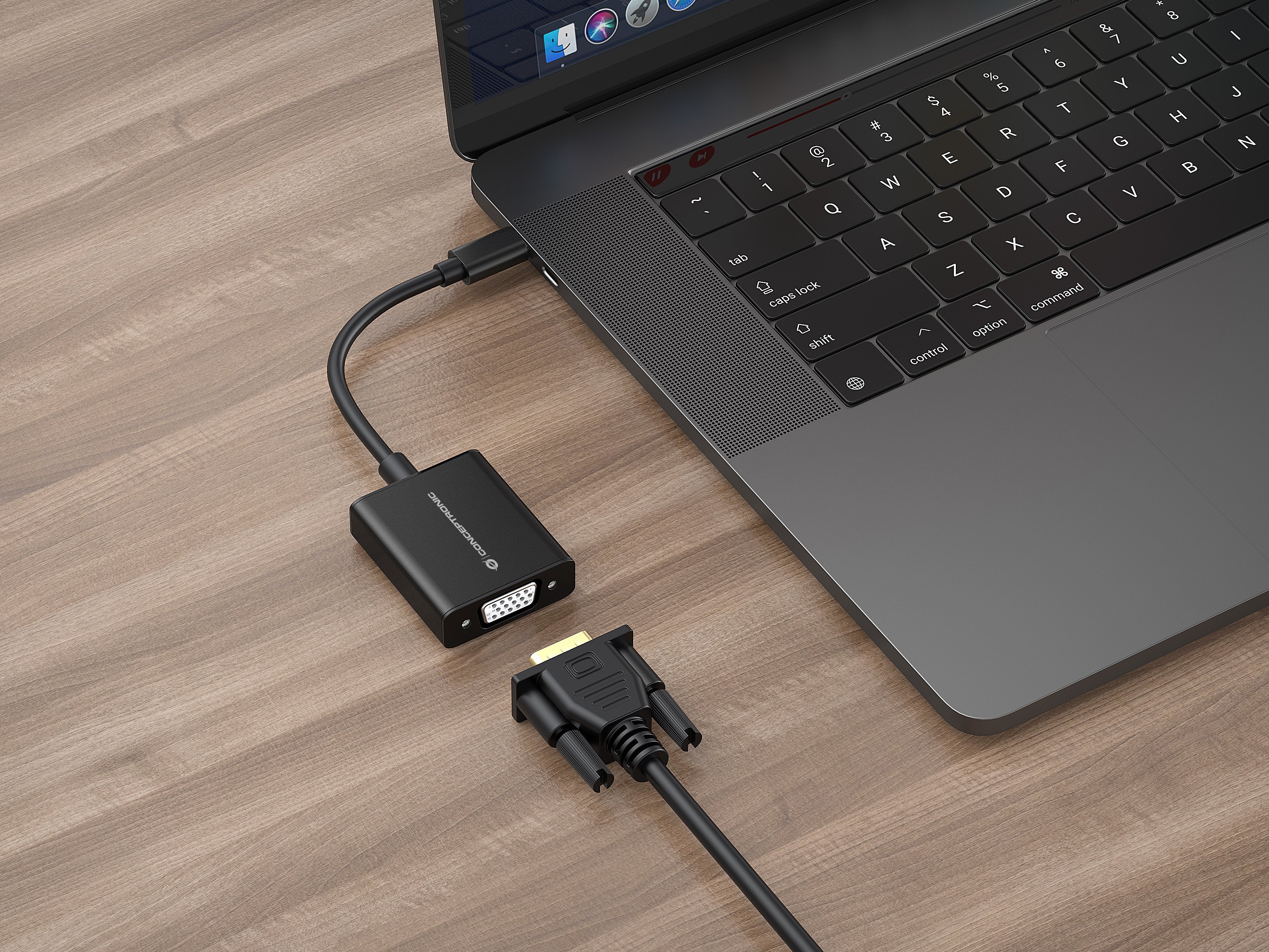 CONCEPTRONIC ABBY05B — Adaptador USB-C a VGA 1080P — vista detalle 2