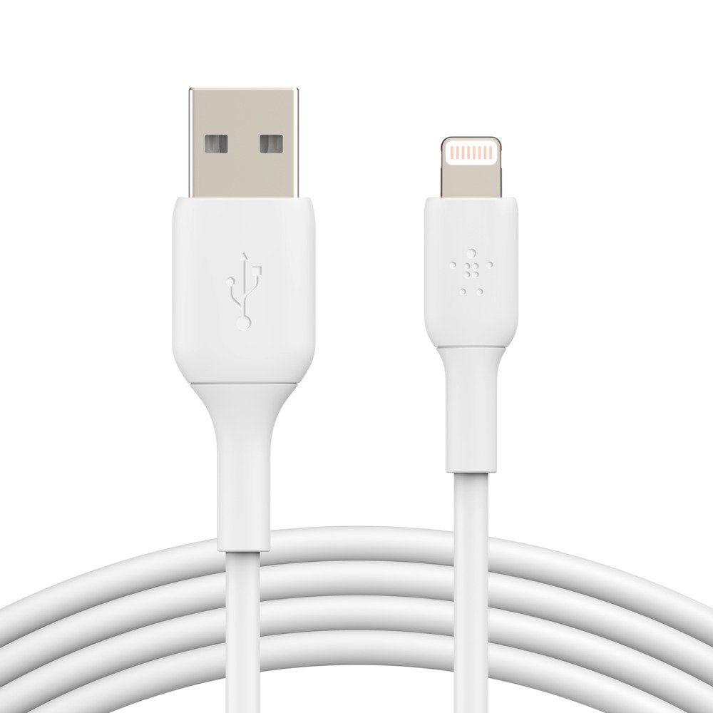 BELKIN CAA001BT2MWH — Cable USB-A a Lightning 2m blanco — vista detalle 1