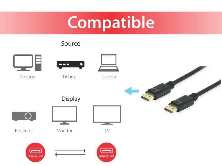 EQUIP 119252 — Cable DisplayPort 1.4 8K 2m 4