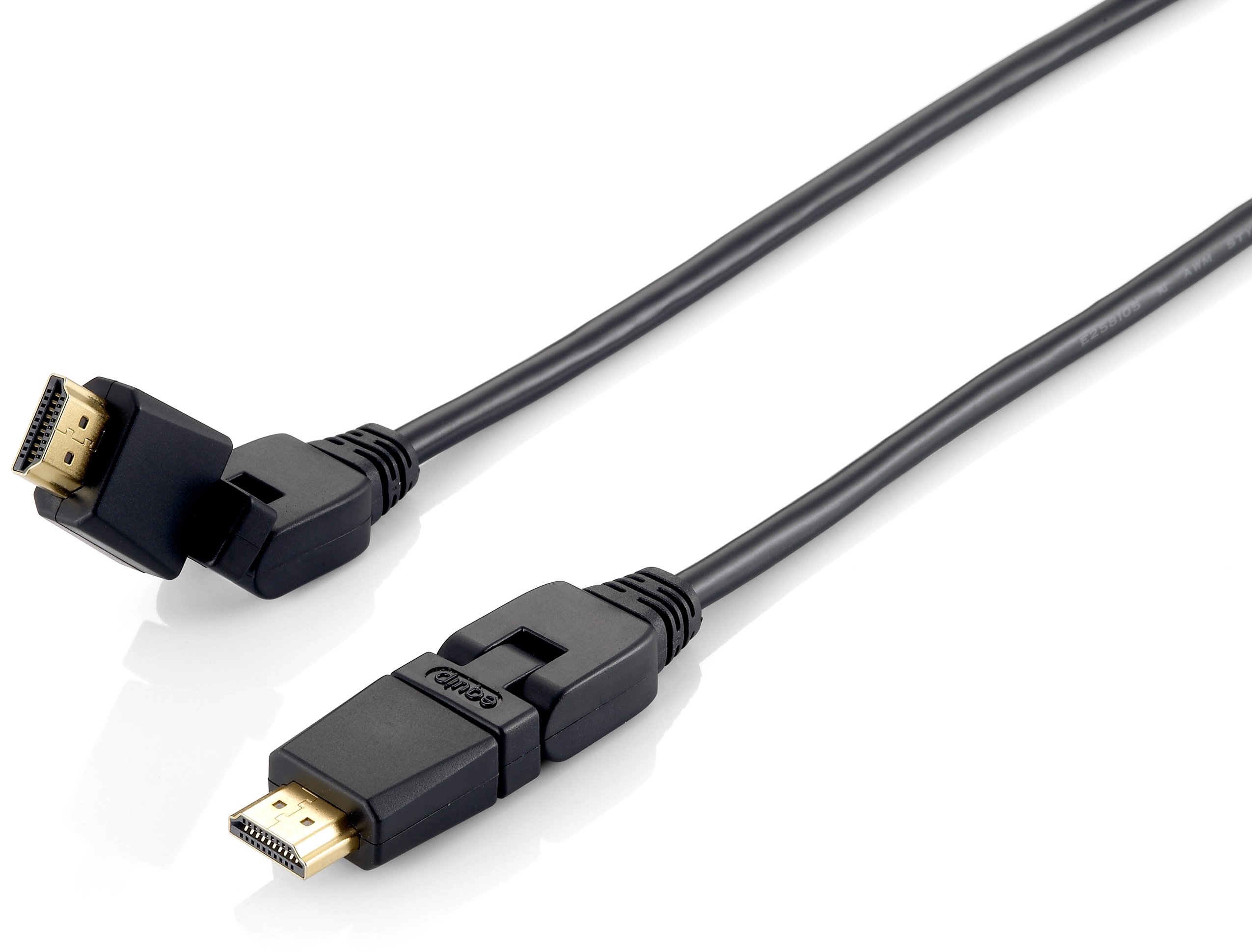 EQUIP 119363 — Cable HDMI 2.0 3m con conectores pivotantes 180°
