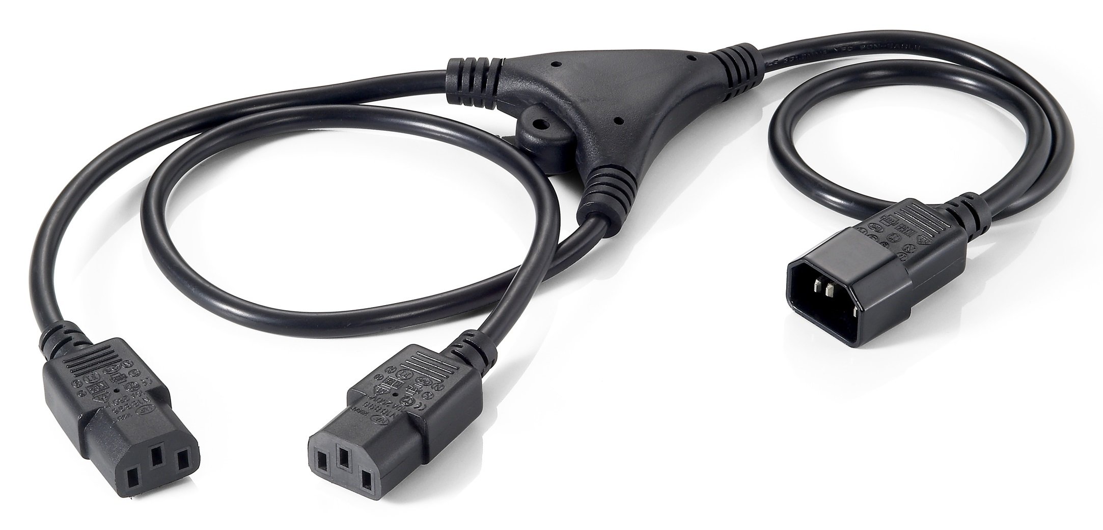 EQUIP 112210 — Cable alimentación IEC 1.8m, 1 macho a 2 hembras