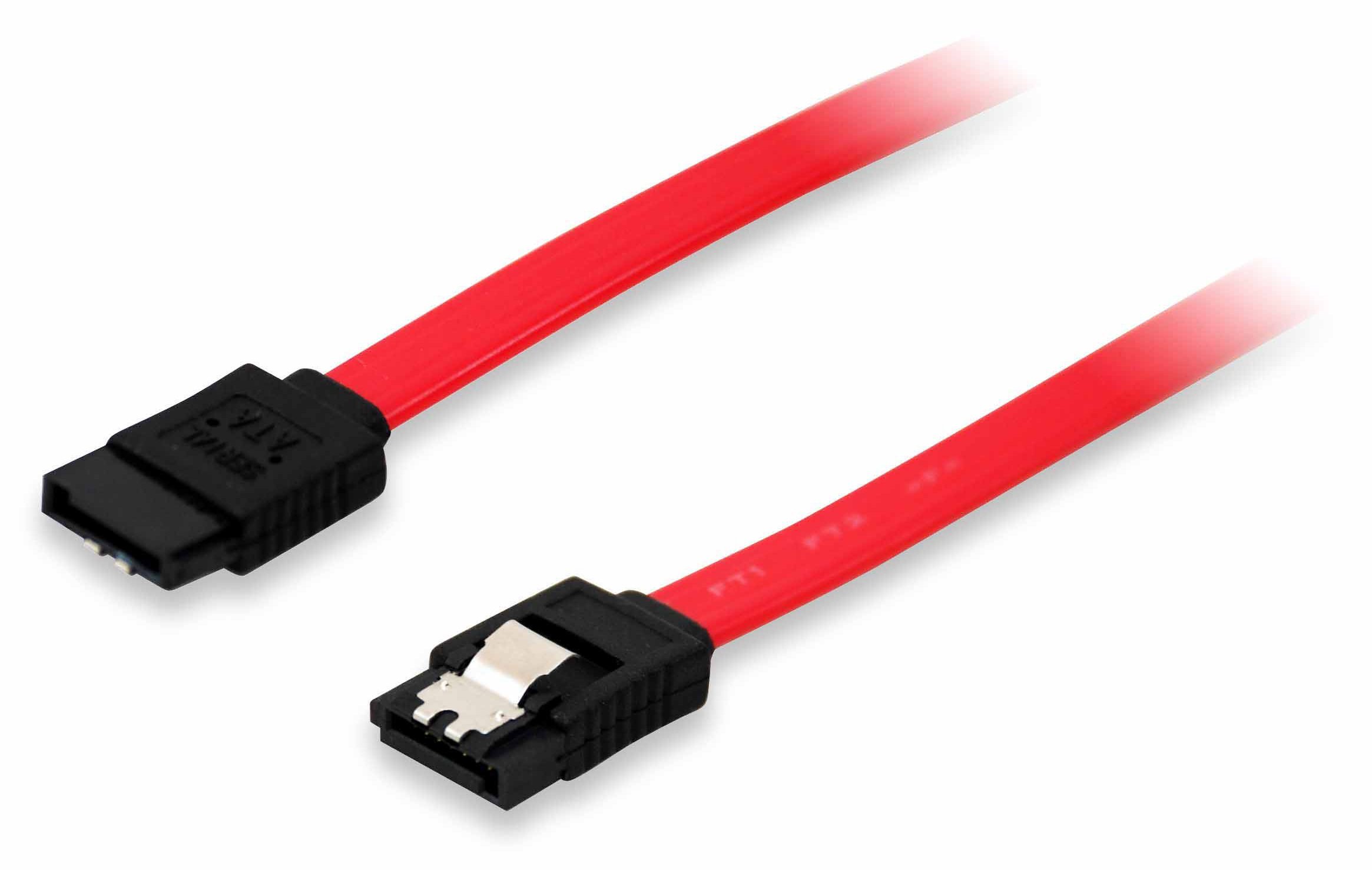 EQUIP 111800 — Cable SATA 0.5m con clip de seguridad