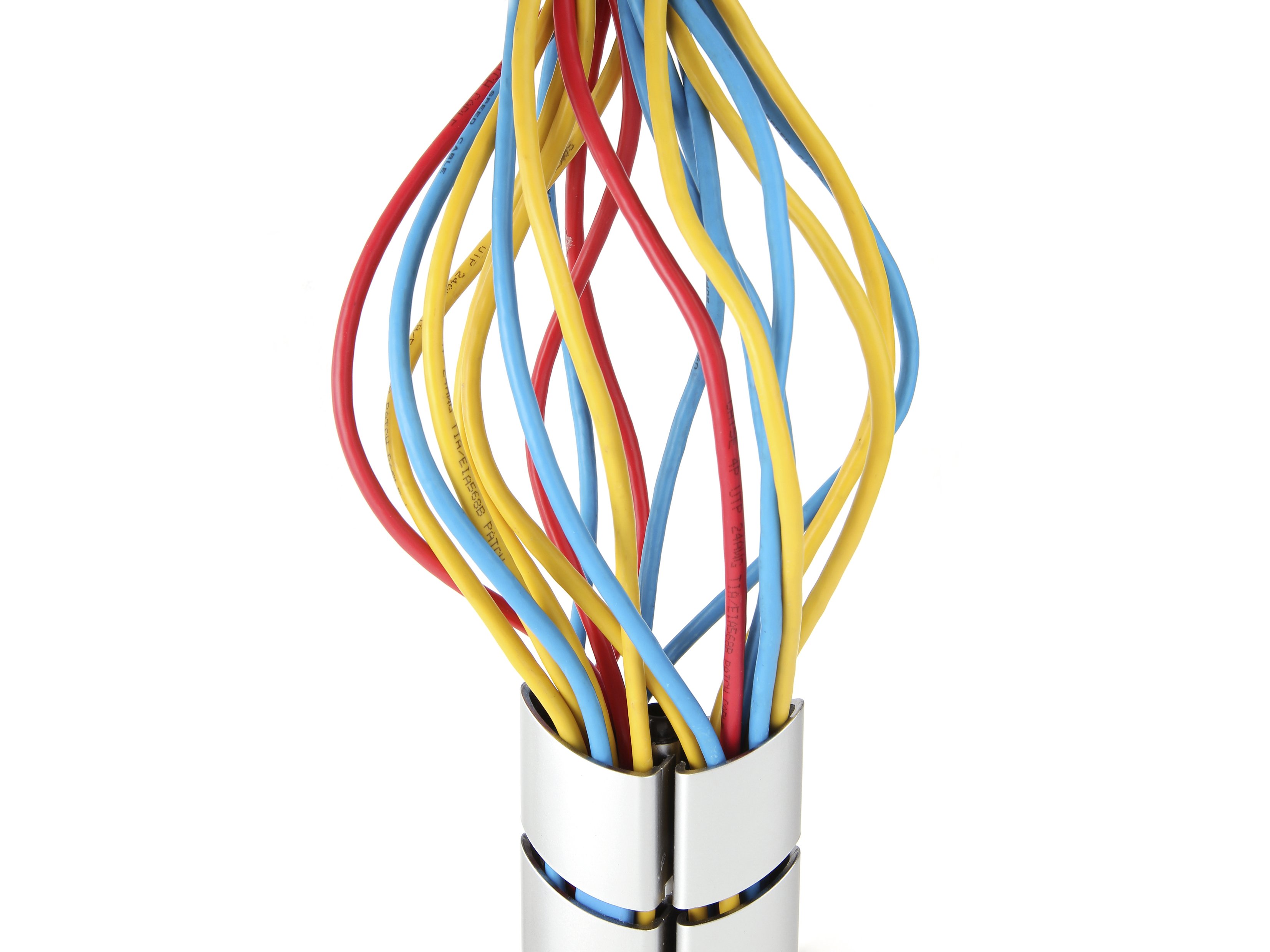 EQUIP 650862 — Organizador de cables doble canal plateado 4