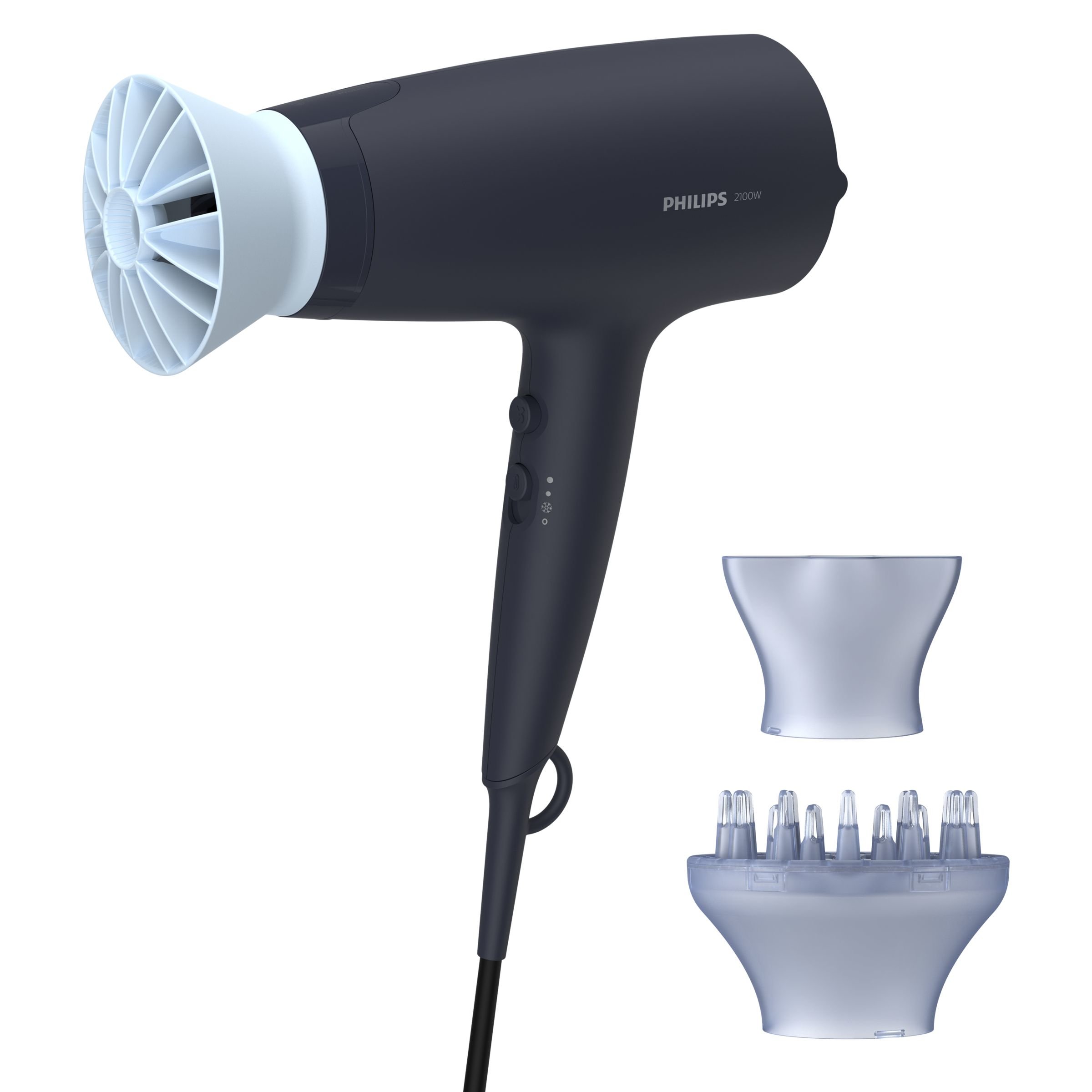 Secador de PELO BHD360/20 Serie 3000 con Thermoprotec 2100W 6 Posiciones Cuidado Ionicocolor Negro 2