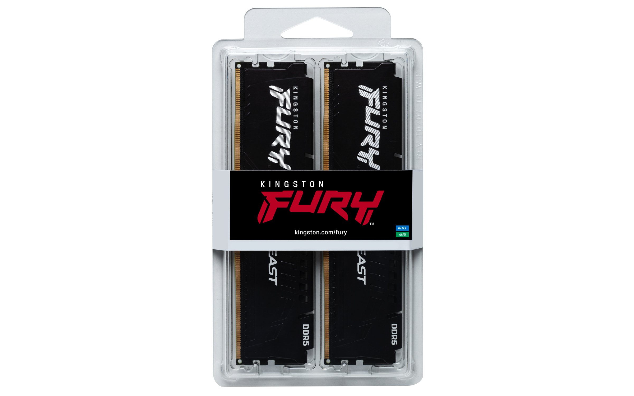 DDR5 32GB Kit - 32 Gb: 2 X 16 5200MHz FURY Beast PC5-41600 KF552C40BBK2-32 5