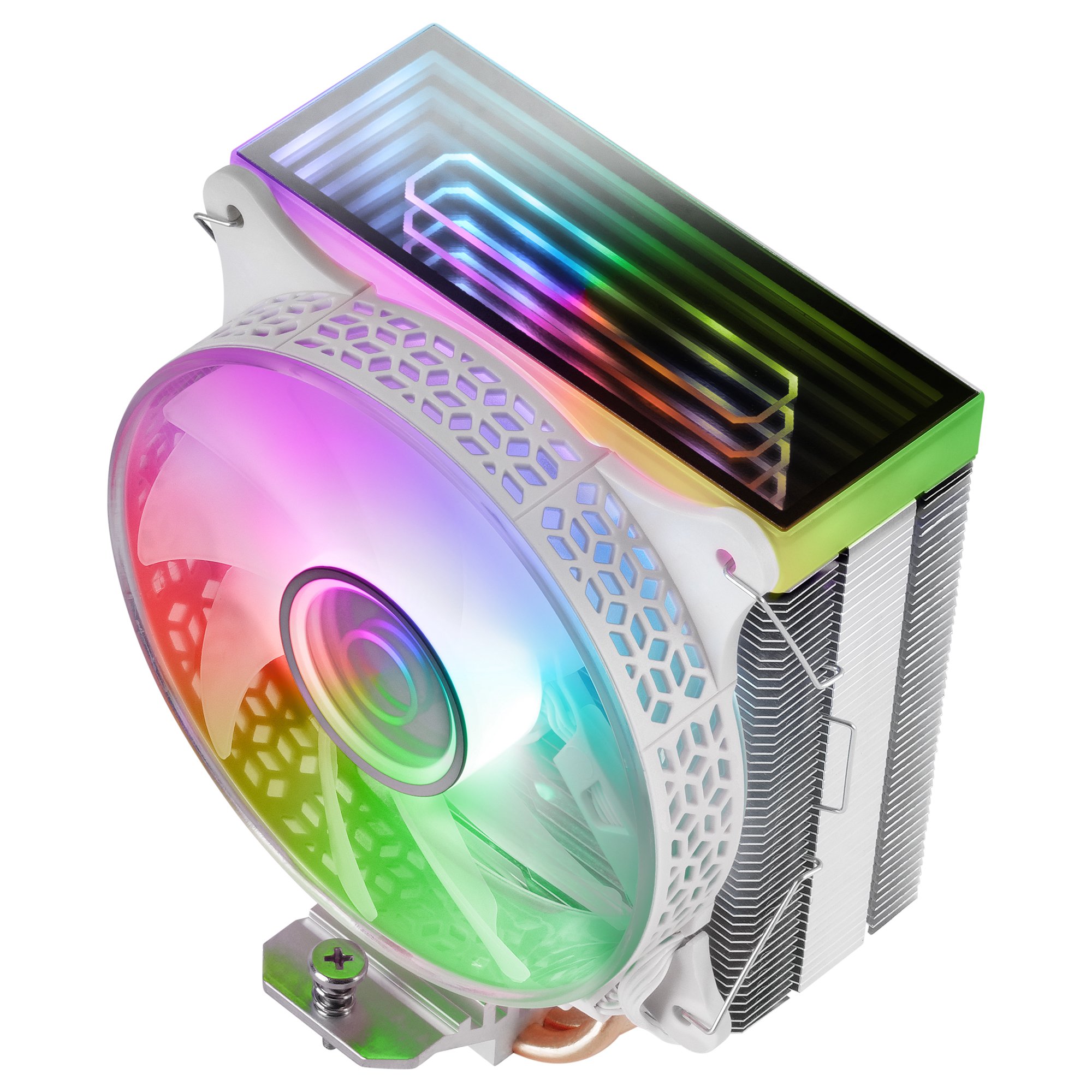 MARS GAMING MCPU-VR White — Disipador CPU ARGB 4 heatpipes, TDP 180W 2