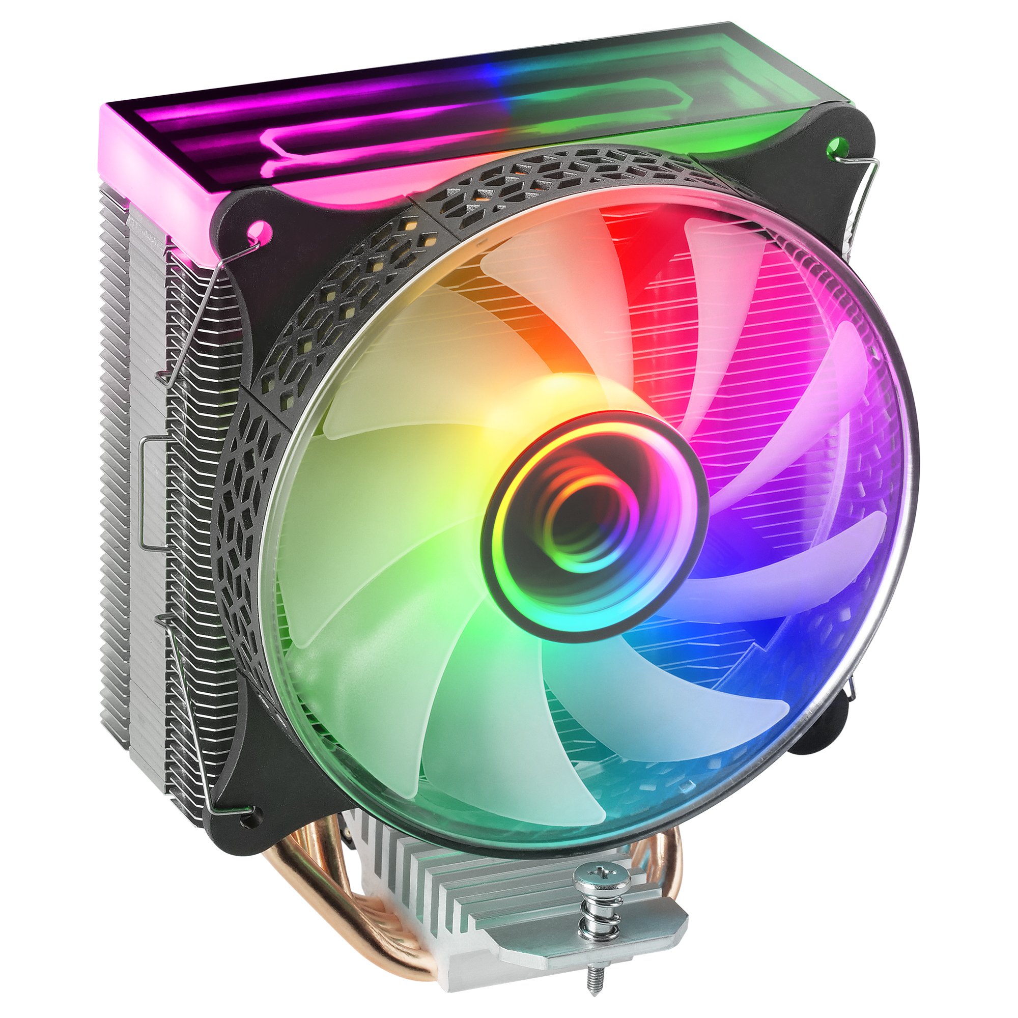 MARS GAMING MCPU-VR BLACK — Disipador CPU ARGB 4 heatpipes, TDP 180W